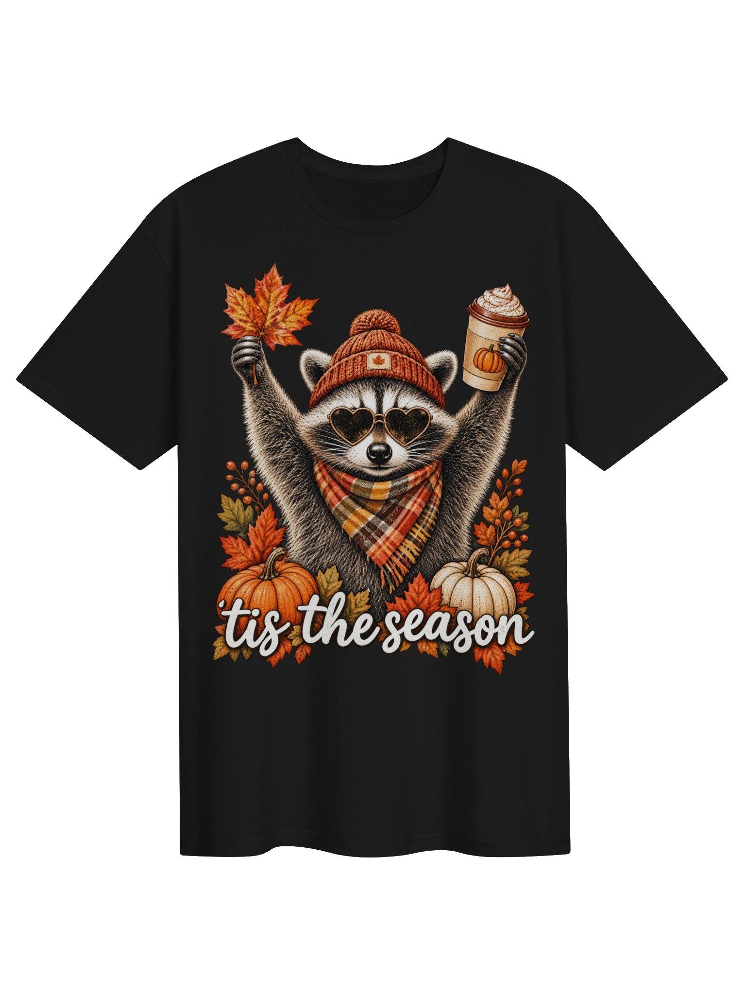 Tis the Season Raccoon Fall T-Shirt product image (1)
