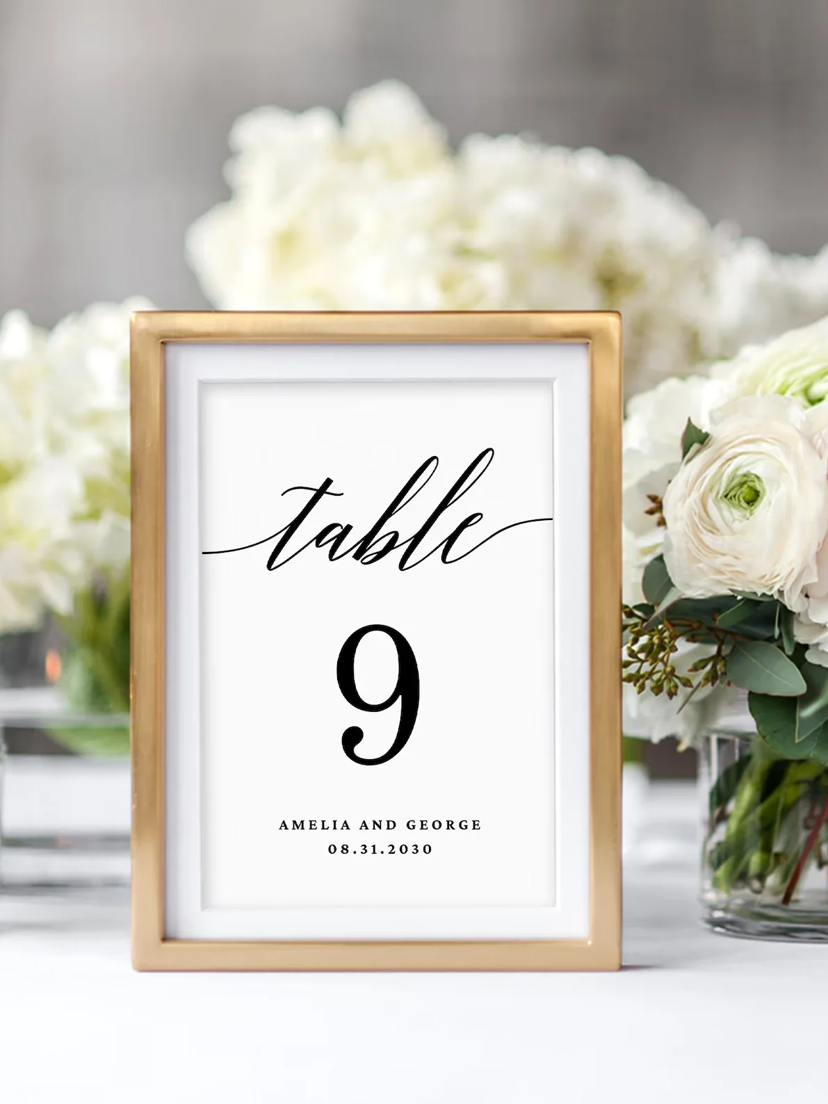 Modern Script Table Number Canva Template MSC product image (1)