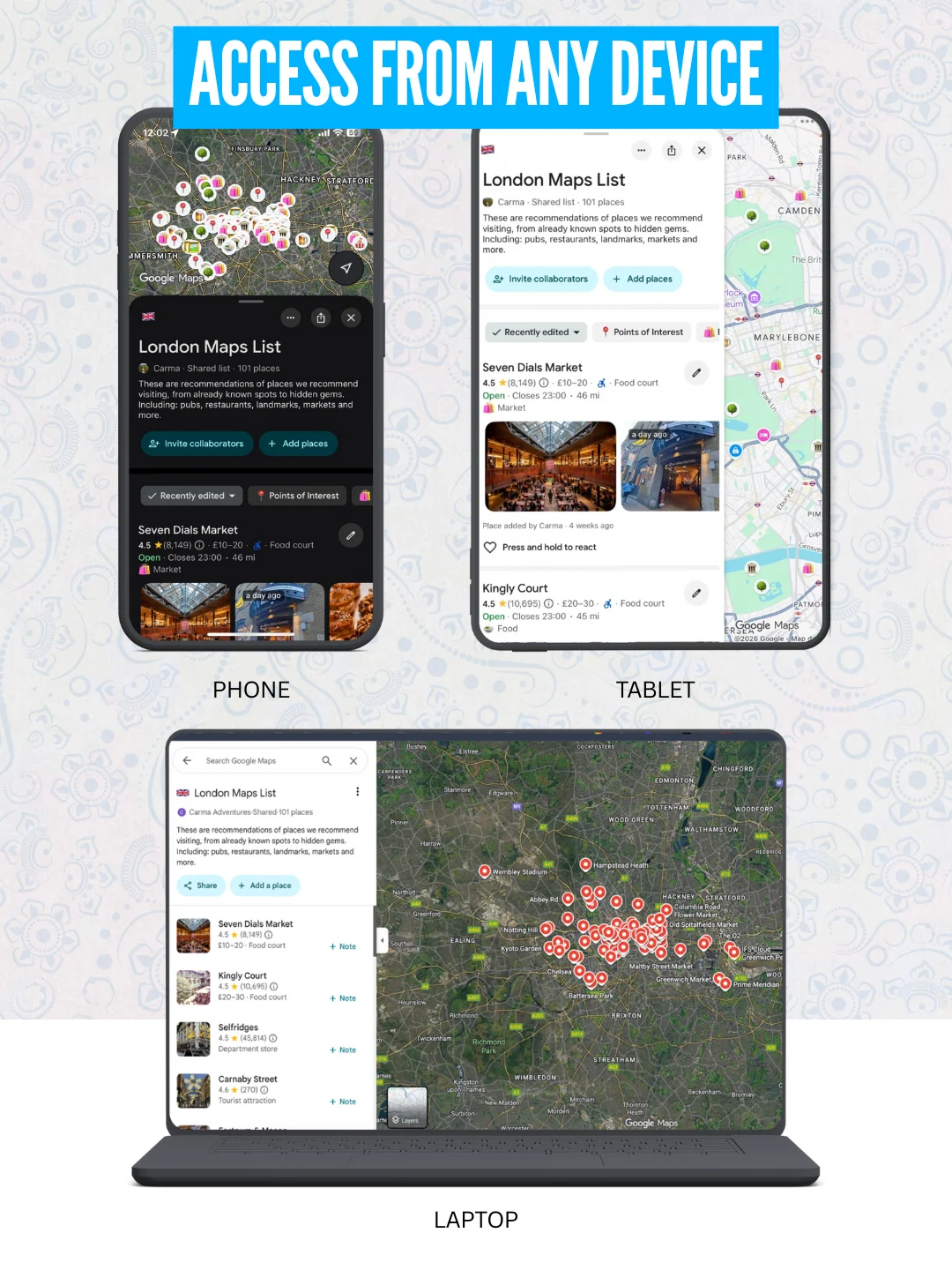 London: 100+ Best Locations (Instant Google Maps Digital List) product image (3)