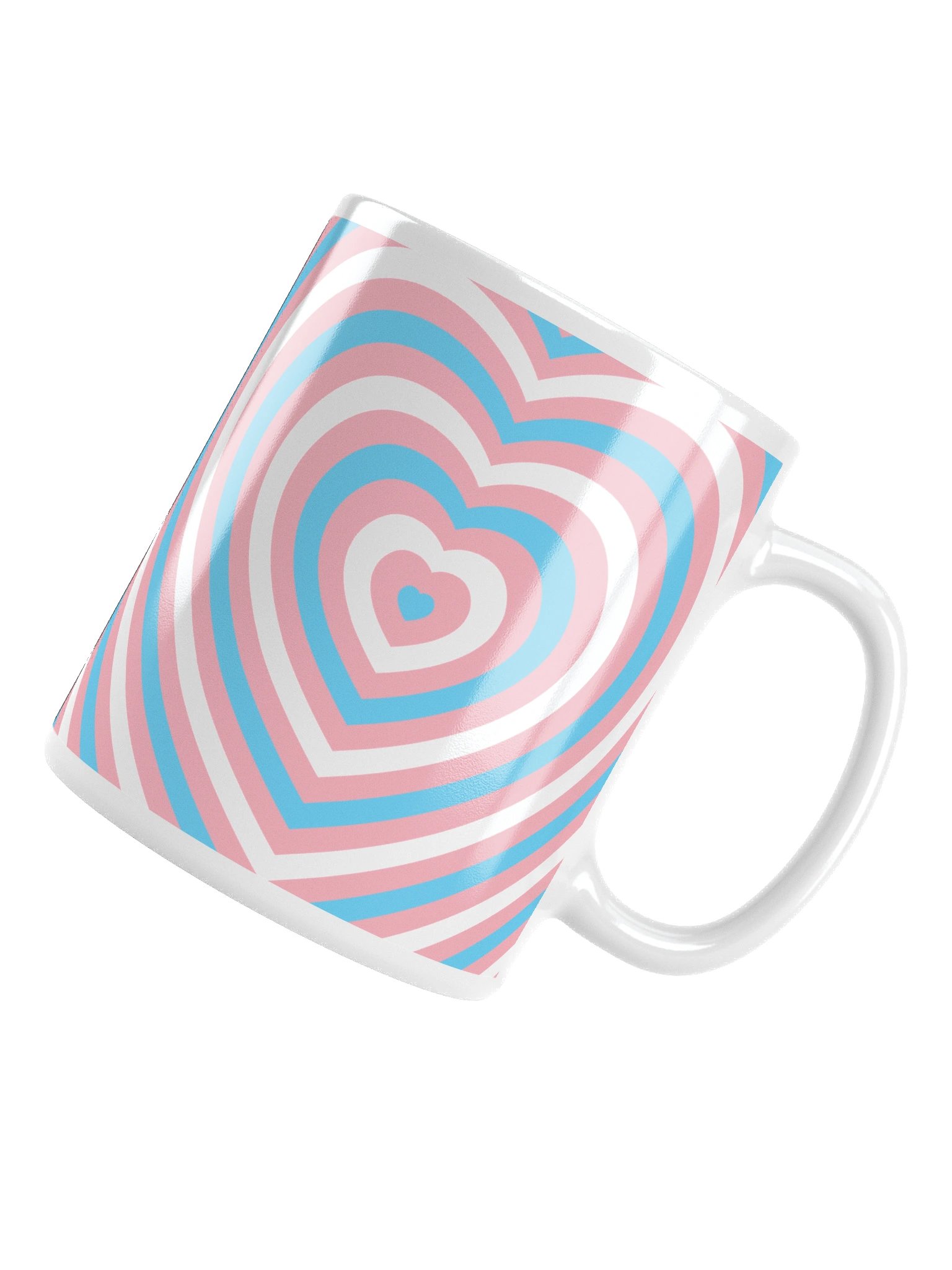Trans Pride Hearts Mug (Left-handed) product image (5)