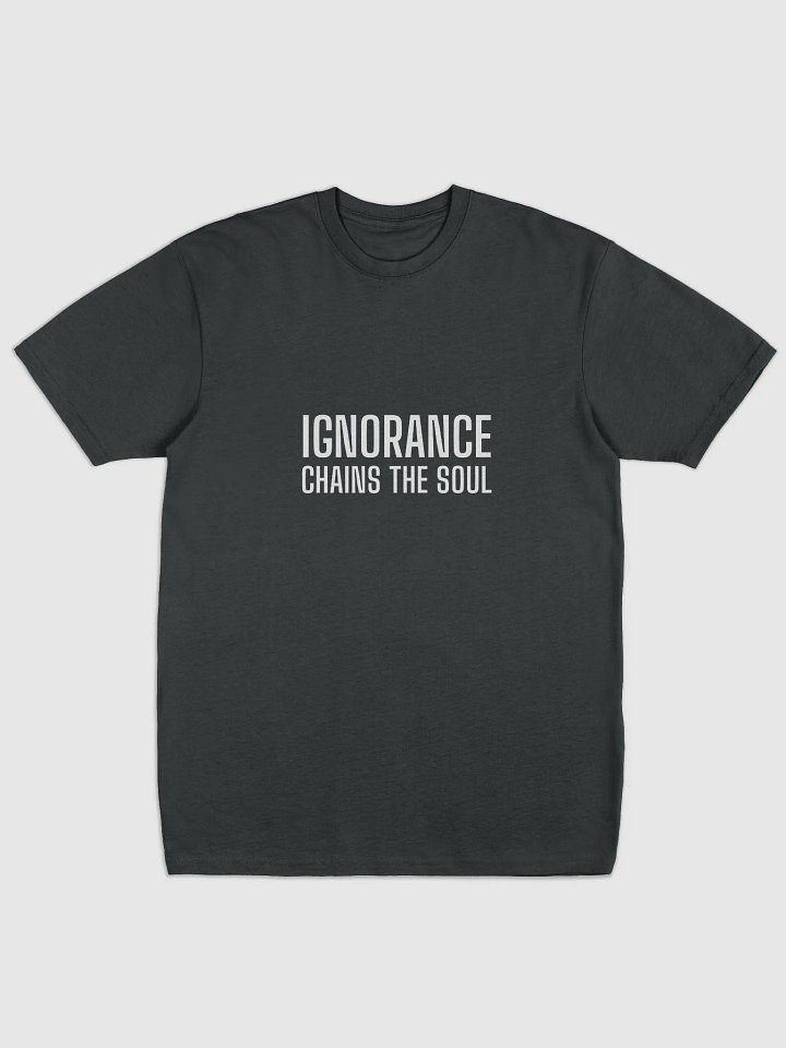 Abstract Pixelated Men's Tee | life motto IGNORANCE CHAINS THE SOUL product image (1)