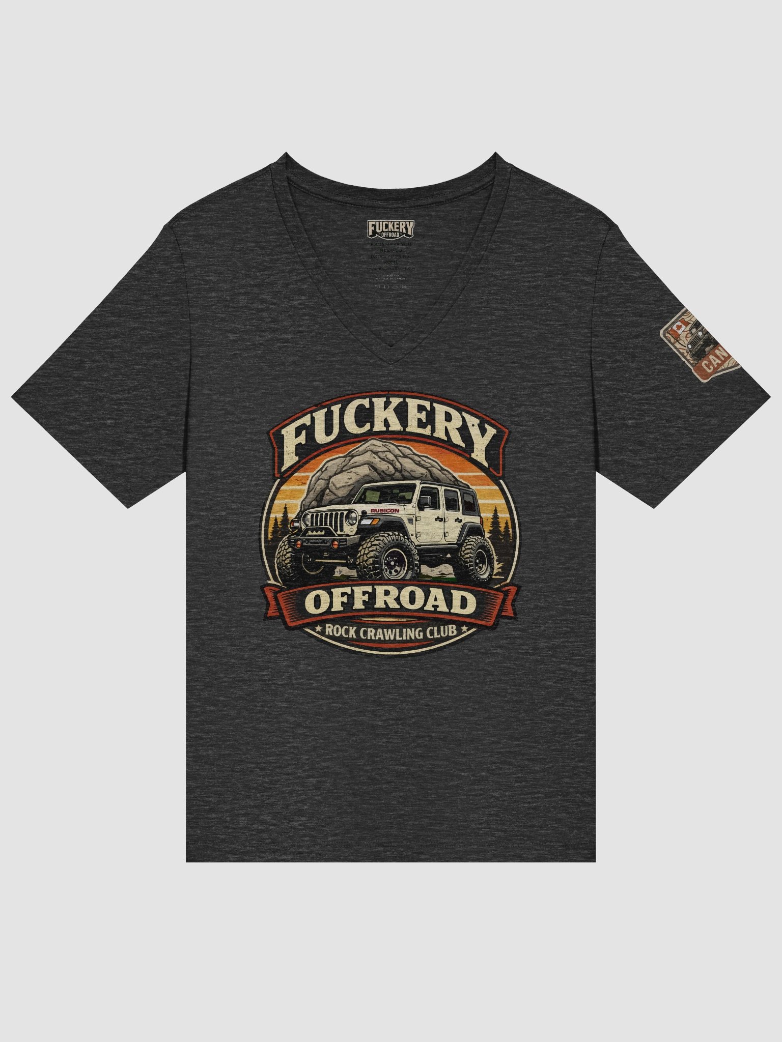 Woman t-shirt with Rock Crawling Club with Jeep Wrangler 4DR product image (3)