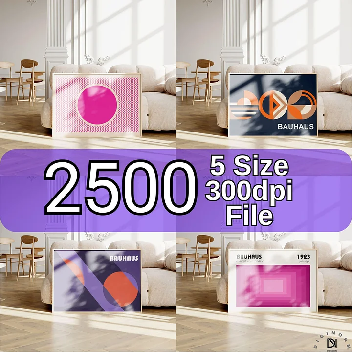 Bauhaus HORIZONTAL Art set of 500 premium printable wall art product image (2)