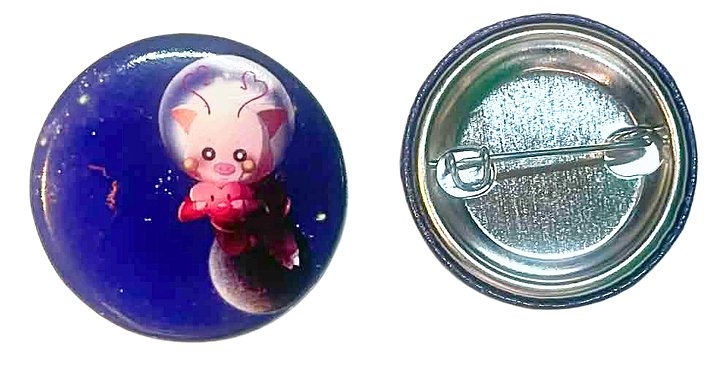 PuuPuu The Space Pig - 1.25'' Diameter Pin Badge product image (1)