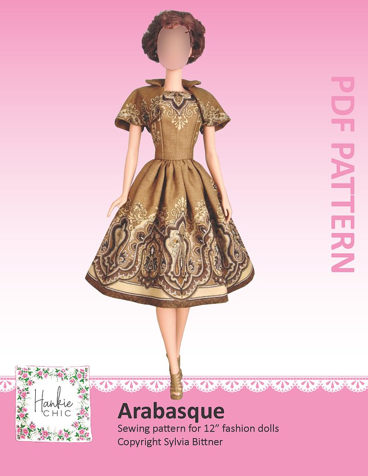 Arabasque sewing pattern for 12" fashion dolls product image (1)