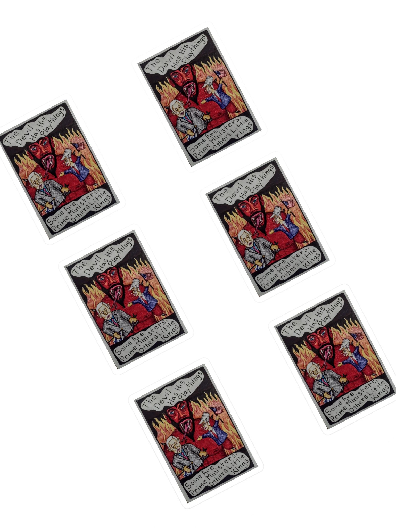 The Devil Has His Playthings Sticker Sheet product image (1)