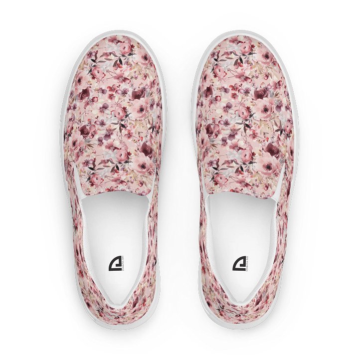 Pink Roses Garden Canvas Shoes product image (1)