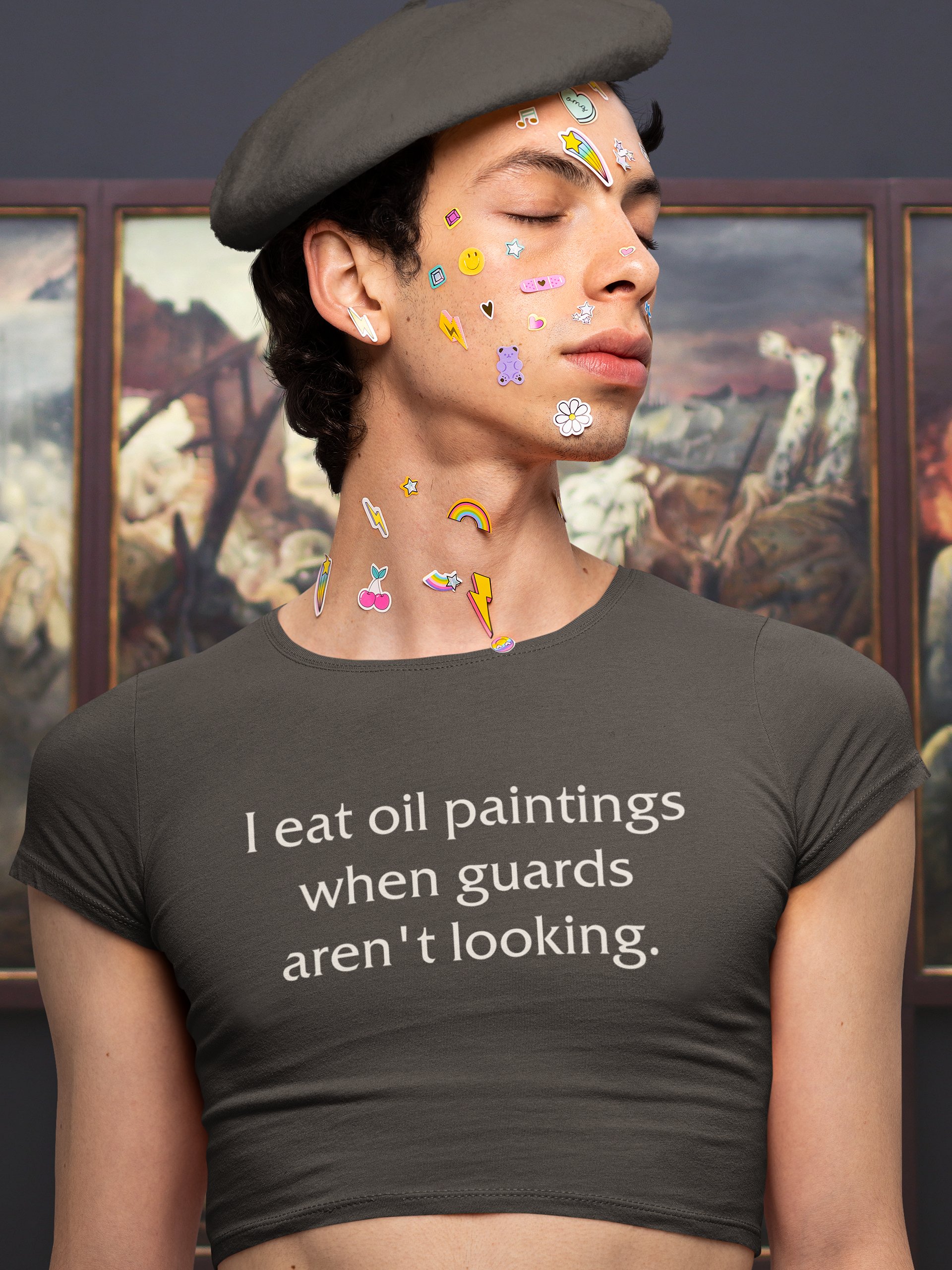 I eat paintings crop tee product image (1)