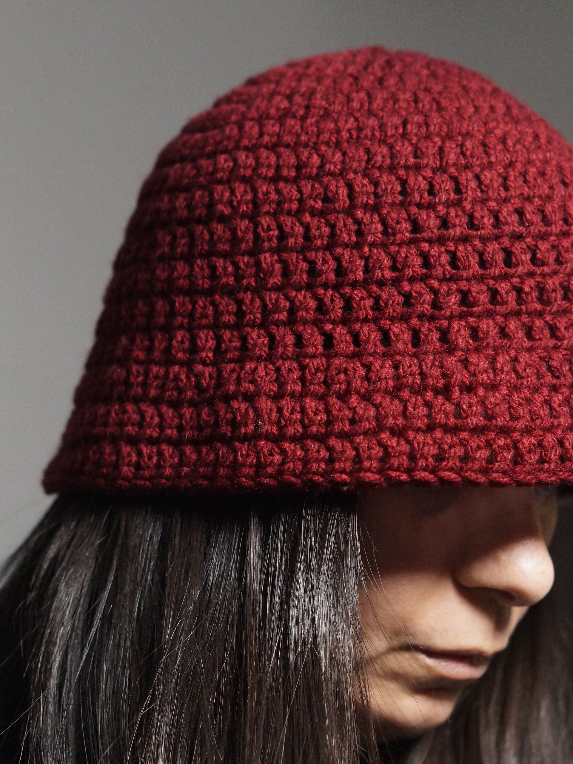 Double crochet bucket hat crochet pattern product image (1)