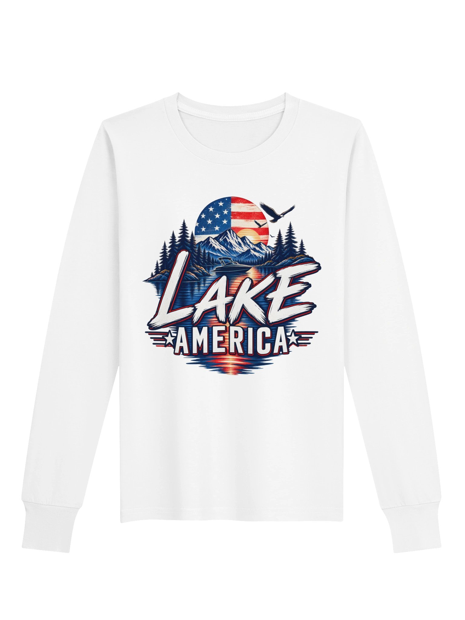 Lake America Patriotic Youth Long Sleeve Tee product image (2)