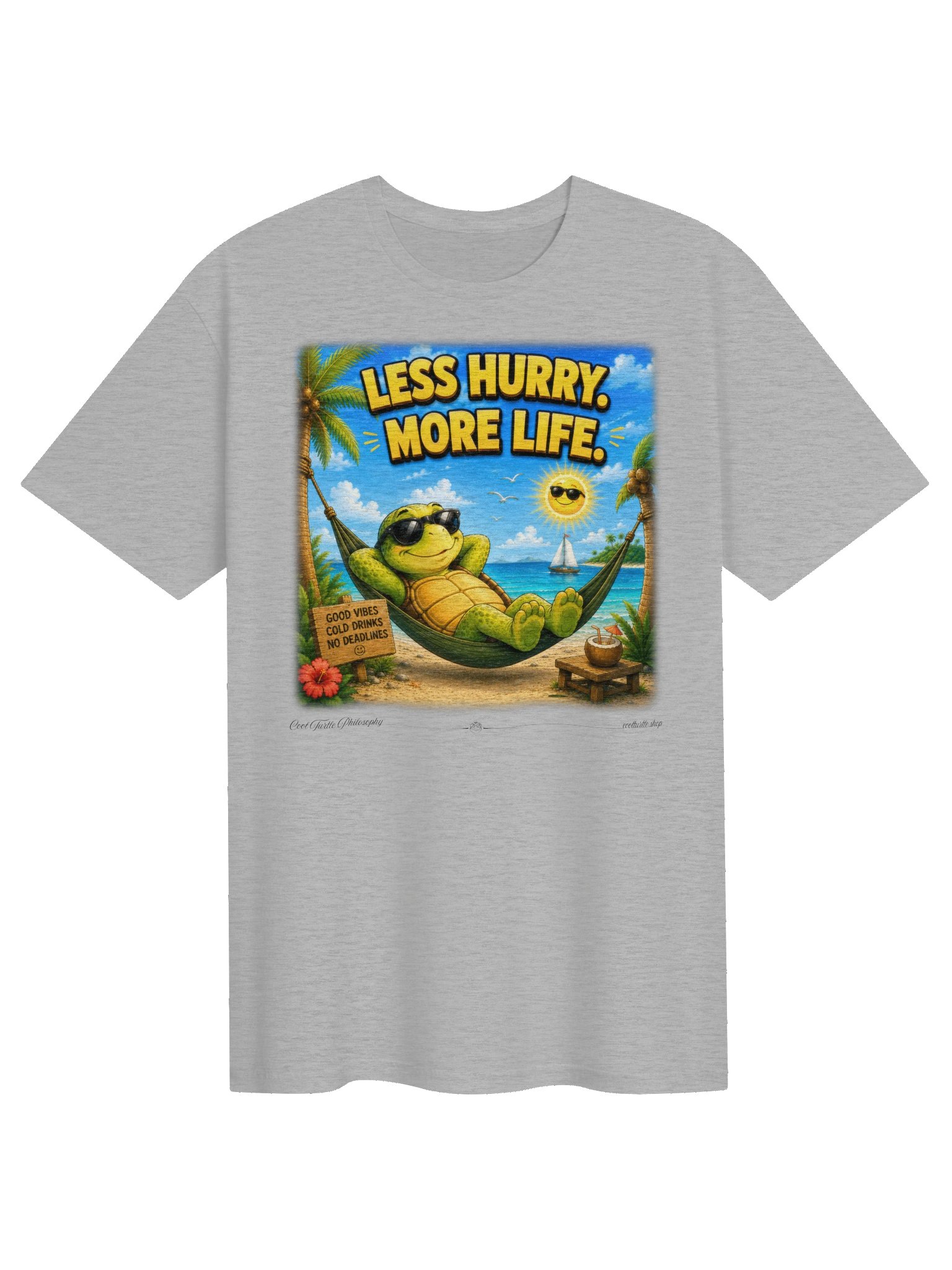LESS HURRY. MORE LIFE. — Gildan 64000 Softstyle T-Shirt product image (1)