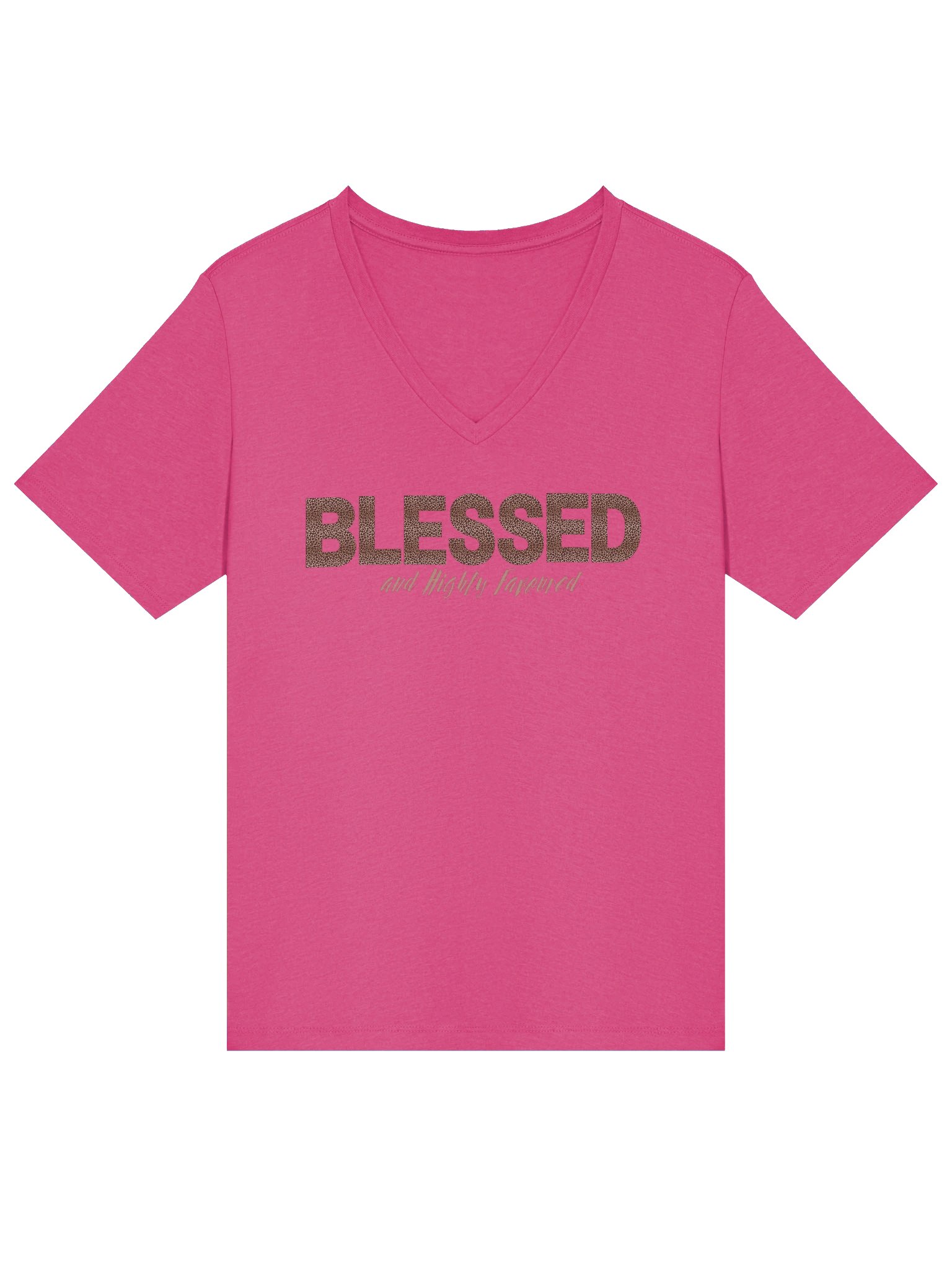 Women's Leopard Print Blessed and Highly Favoured Tee product image (10)