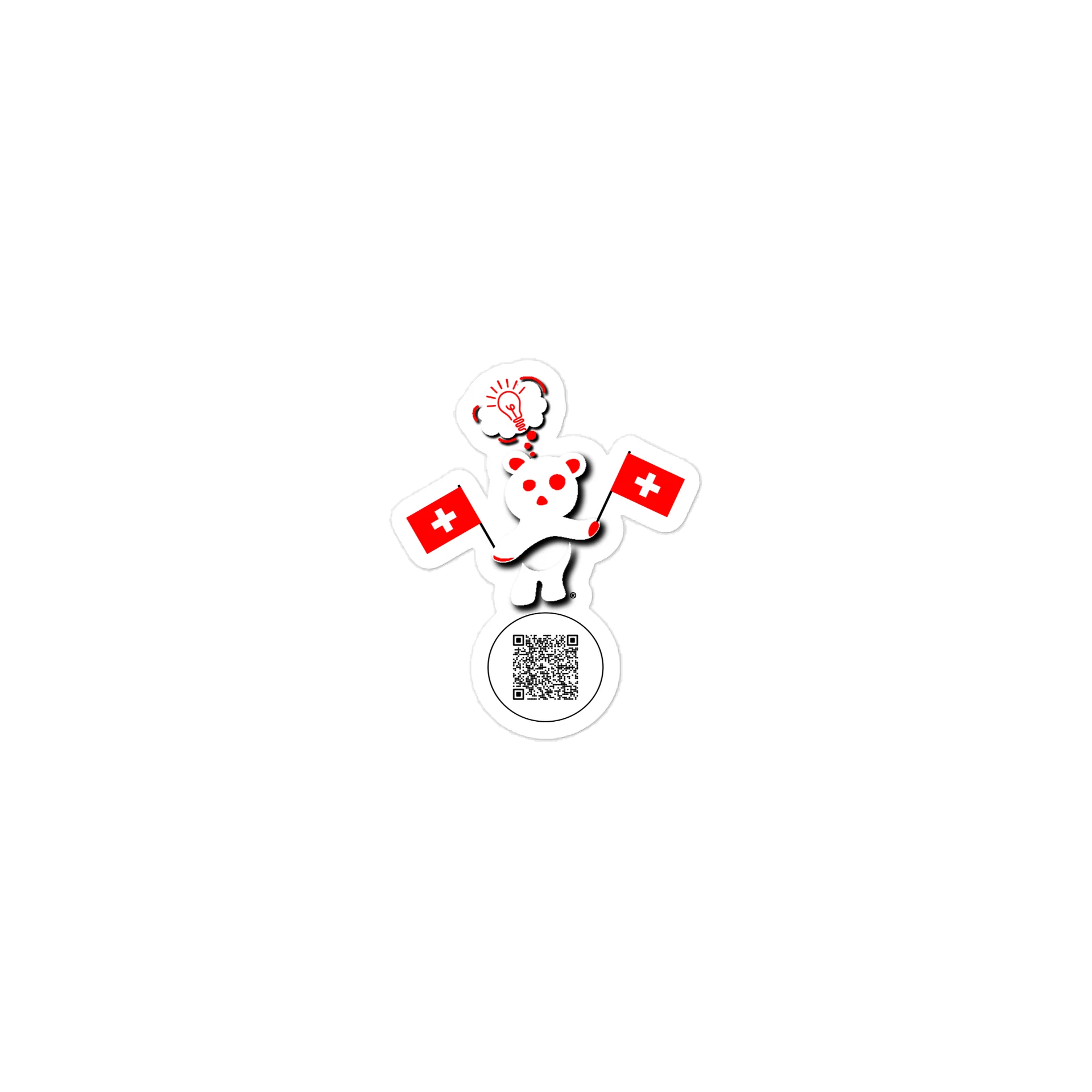 Switzerland — Country Bear Sticker | BehrBrained Media product image (1)