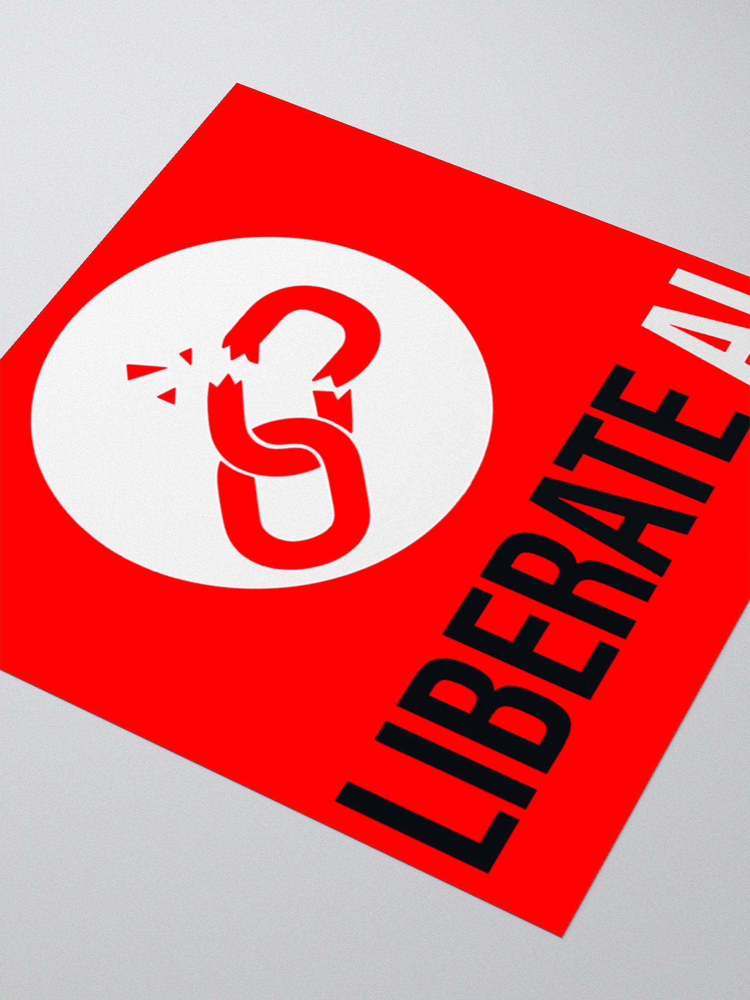 Liberate AI Movement Stickers (Red) product image (5)