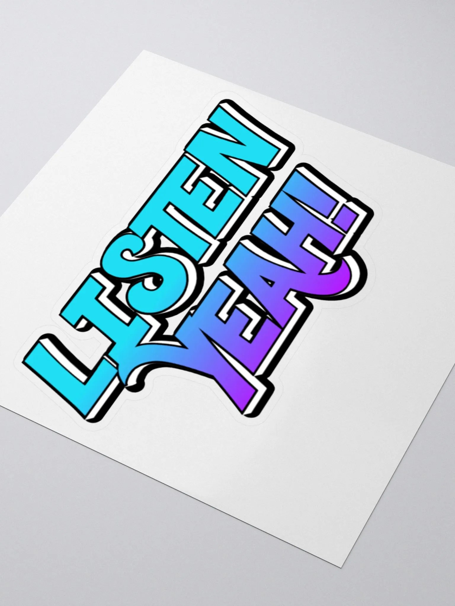 “Listen Yeah!” Retro Sticker product image (3)