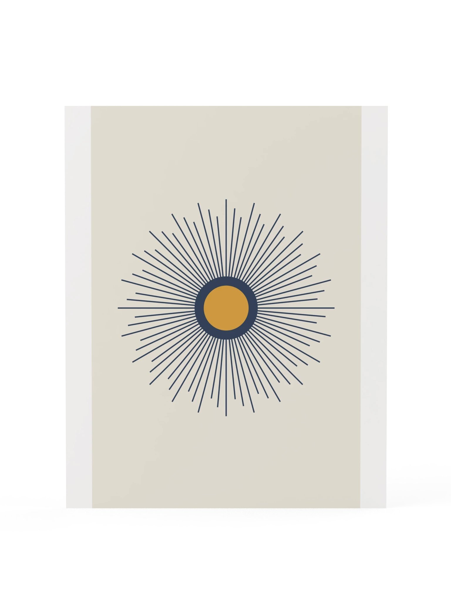 Navy Sunburst Print | Mid Century Bathroom Wall Art product image (3)