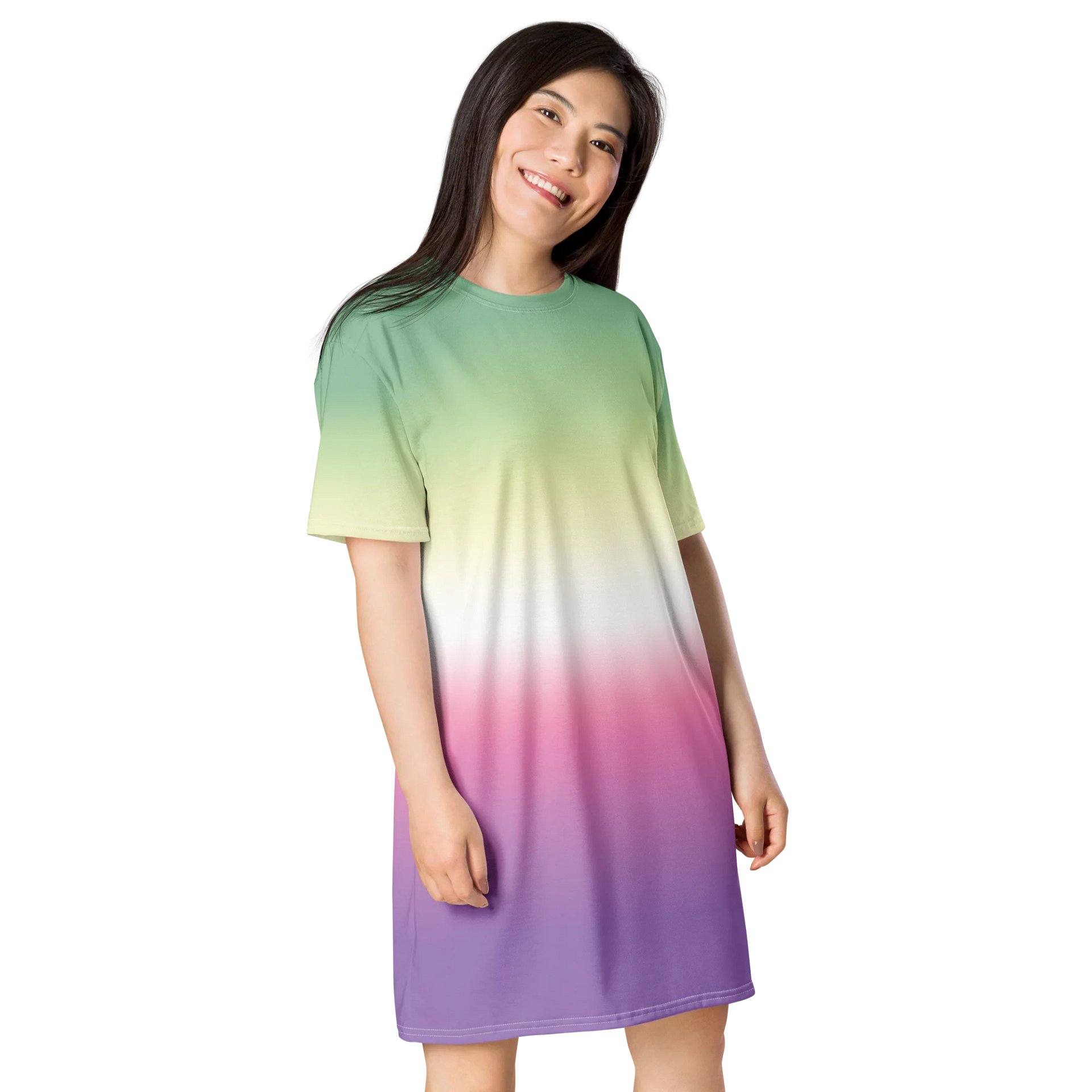 Genderfae Pride Gradient T-shirt Dress product image (4)