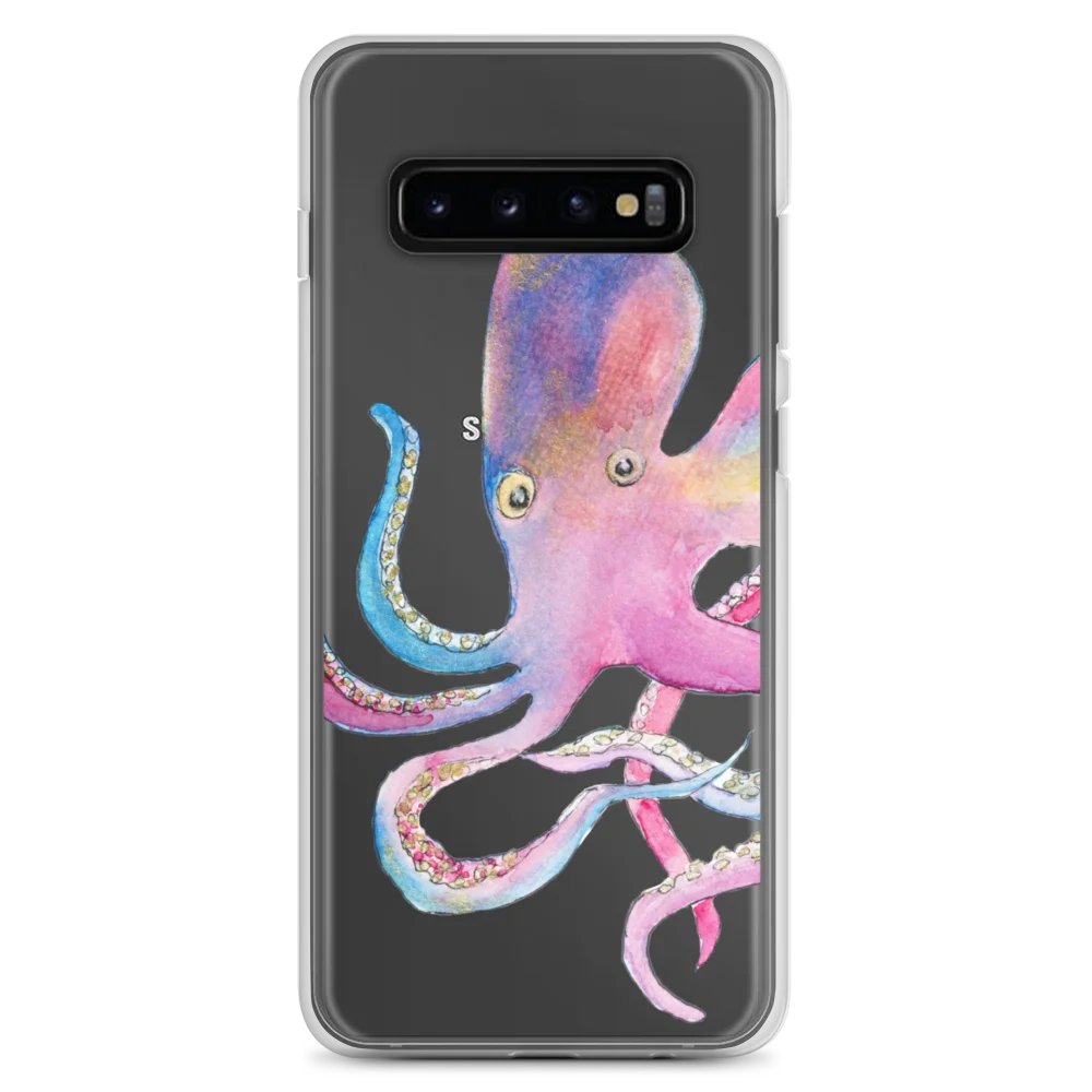 Rainbow Octopus Clear Samsung Galaxy Case product image (1)