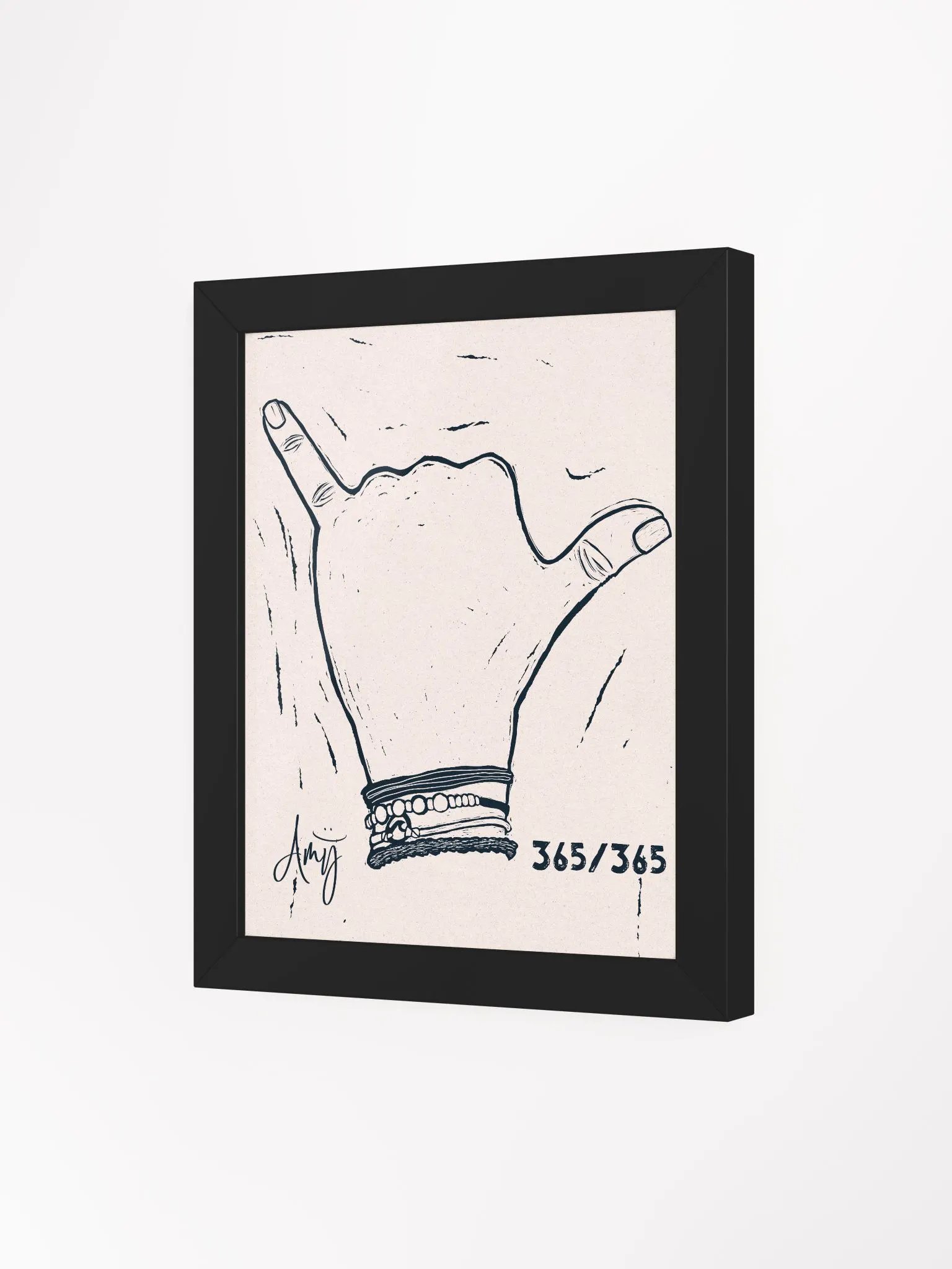 Linocut Hang Loose Art product image (17)