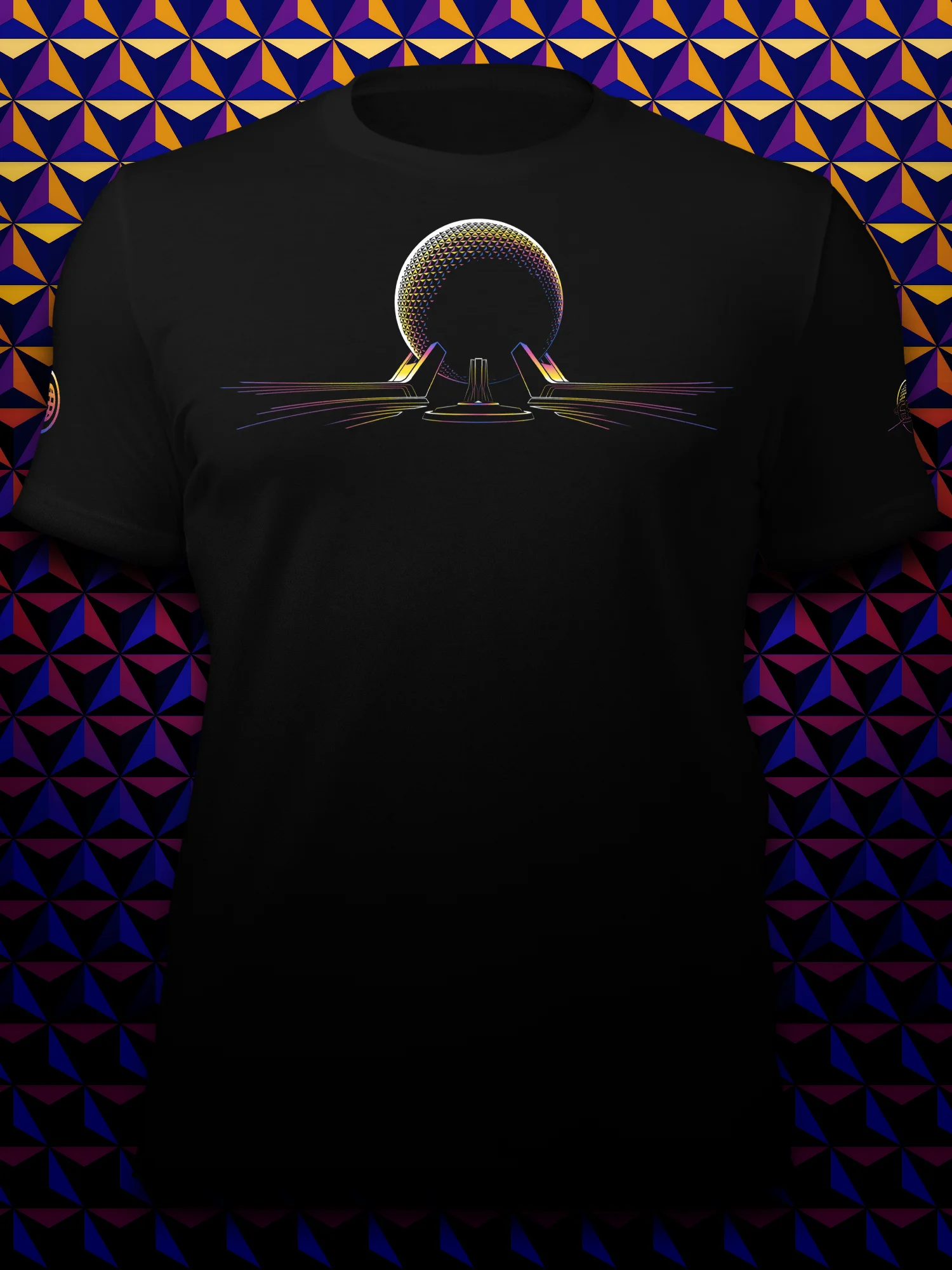 SPACESHIP EARTH Line Art Unisex T-shirt product image (1)
