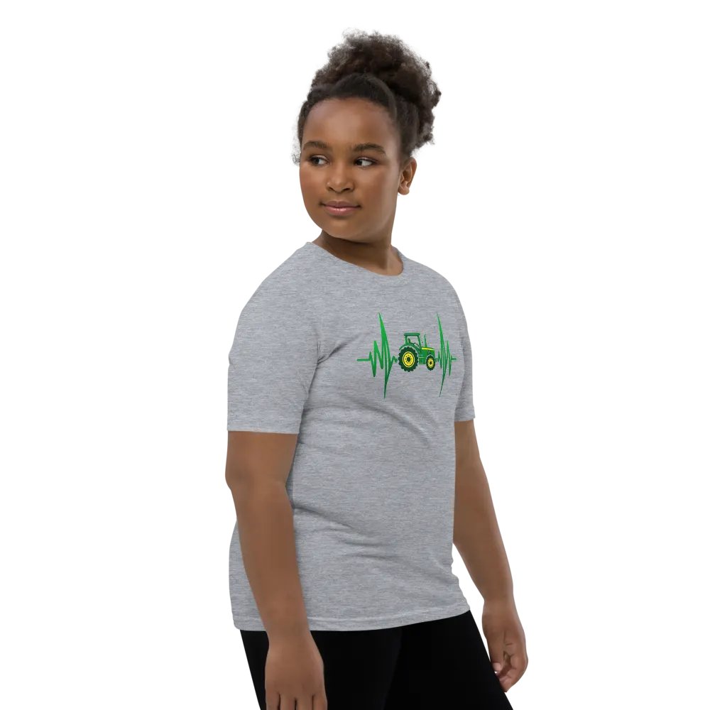 Tractor Heartbeat Youth T-Shirt product image (12)