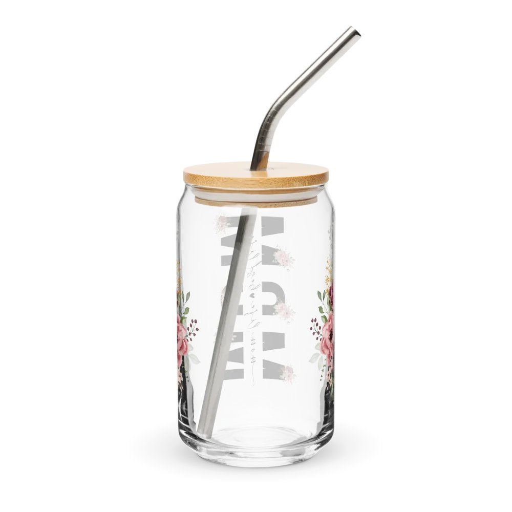 Floral Mom Life Can-Shaped Glass product image (2)