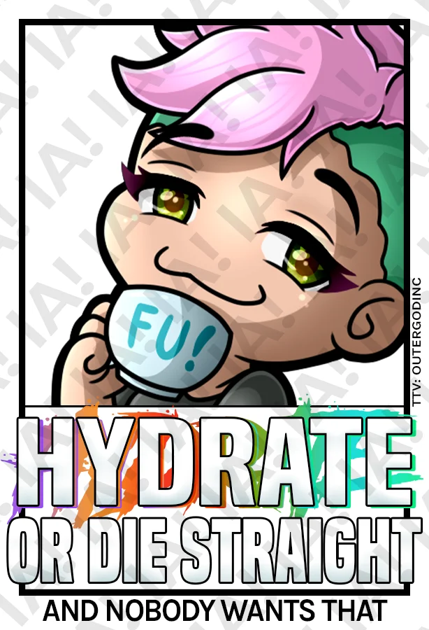 Sticker: Hydrate or Die Straight product image (2)