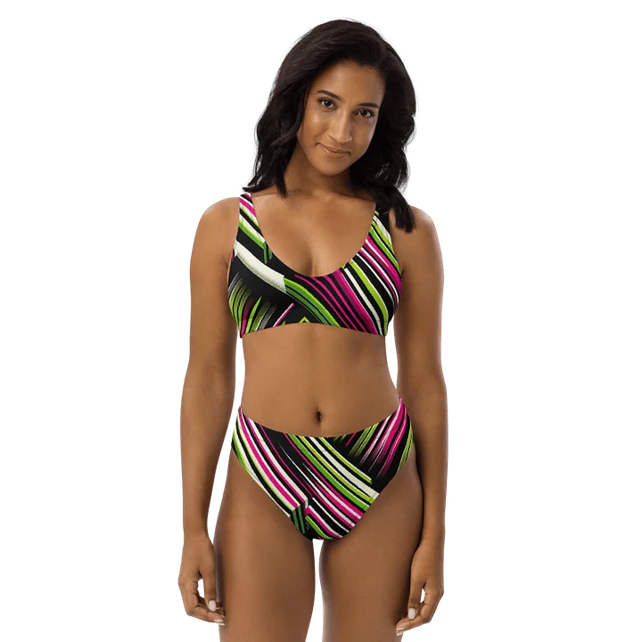 Neon Zest Stripe Bikini product image (1)