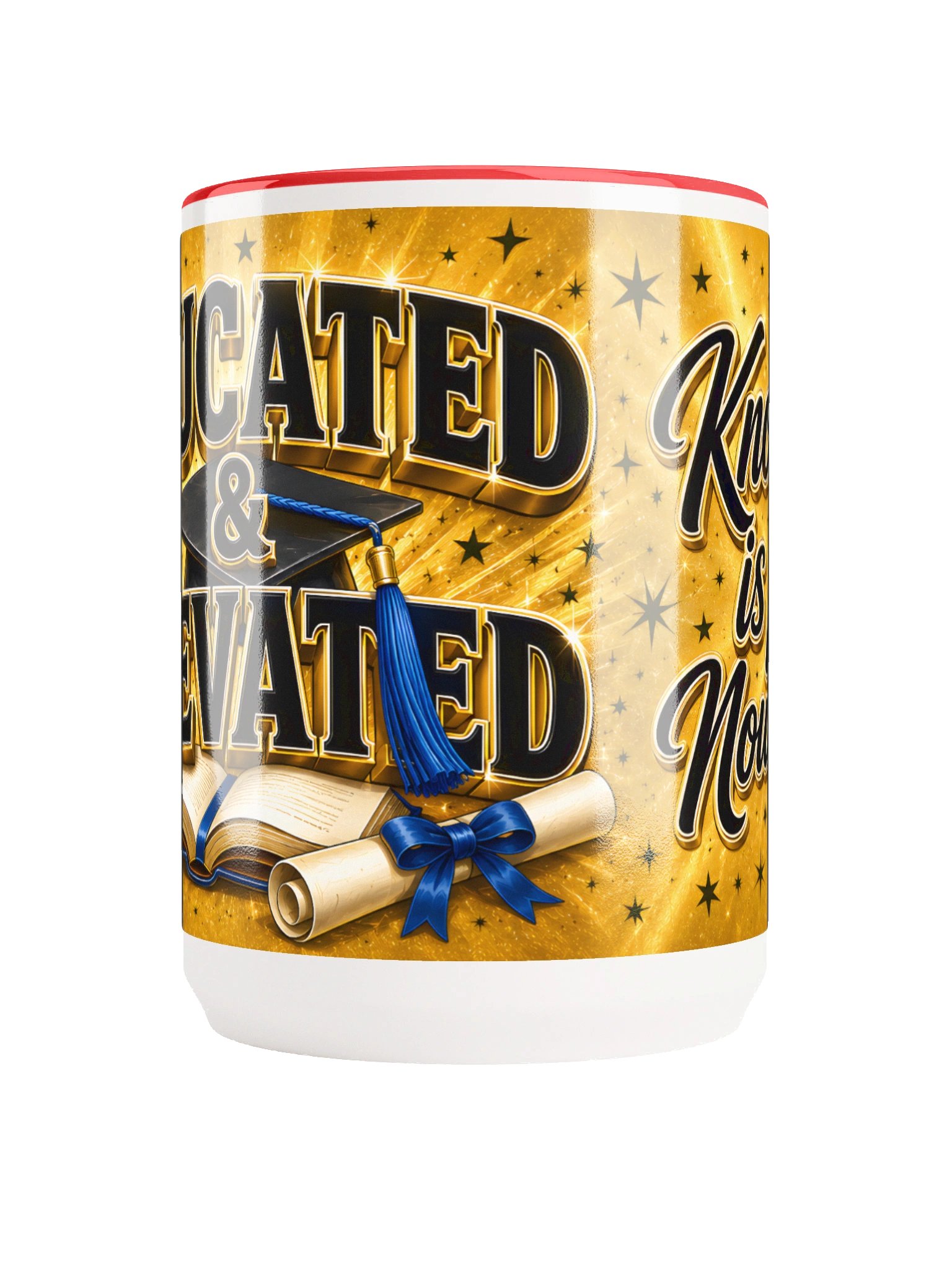 "Educated & Elevated" Graduation Mug — Gold Wrap product image (15)