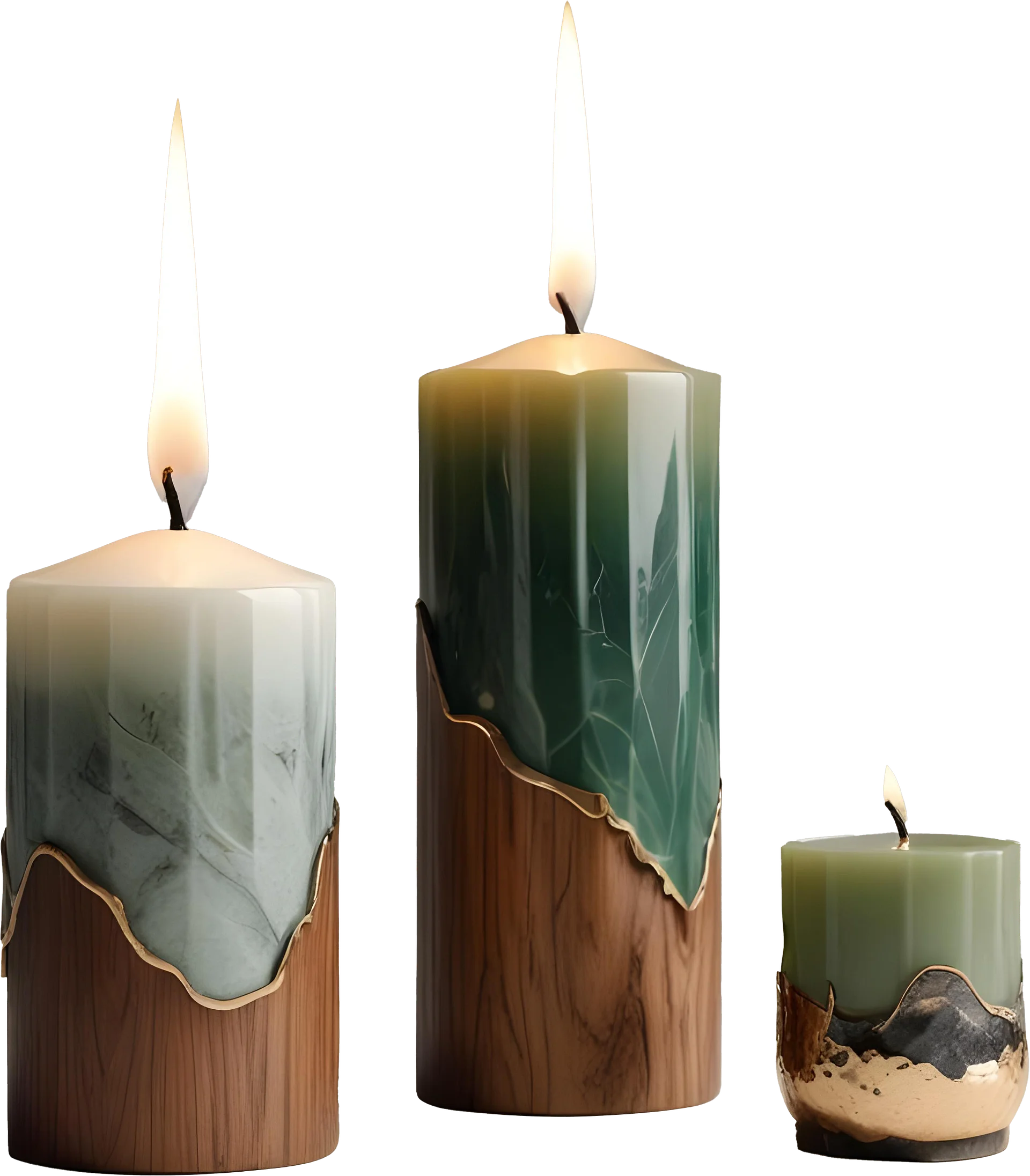 Luxe Botanique – Forest Harmony Candle Trio PNG product image (1)