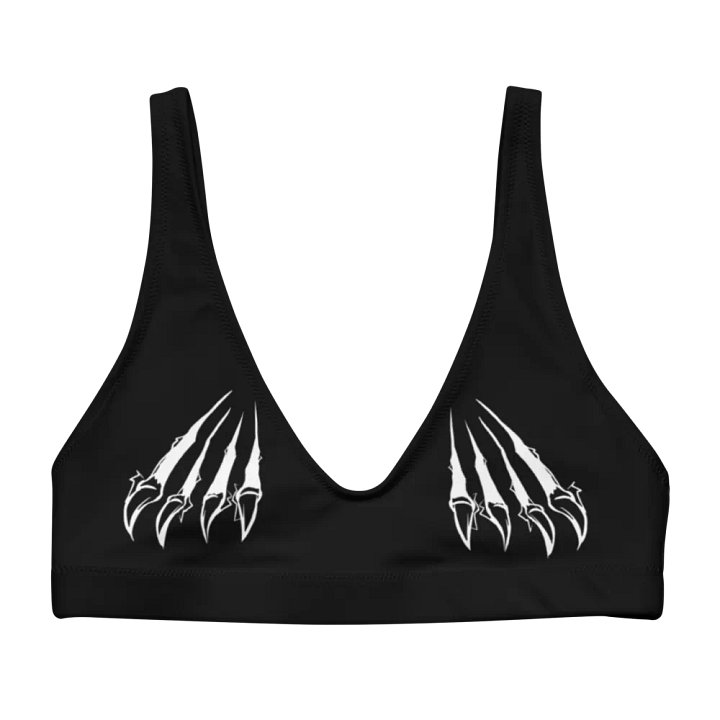 "Claw Paws" All-Over Print Recycled Padded Bikini Top product image (2)