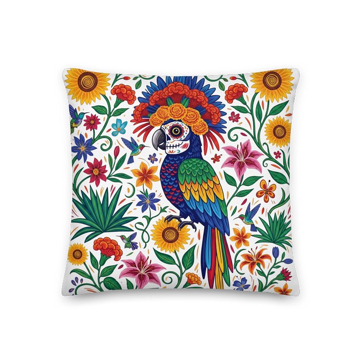 Day of the Dead Parrot Premium Pillow product image (1)
