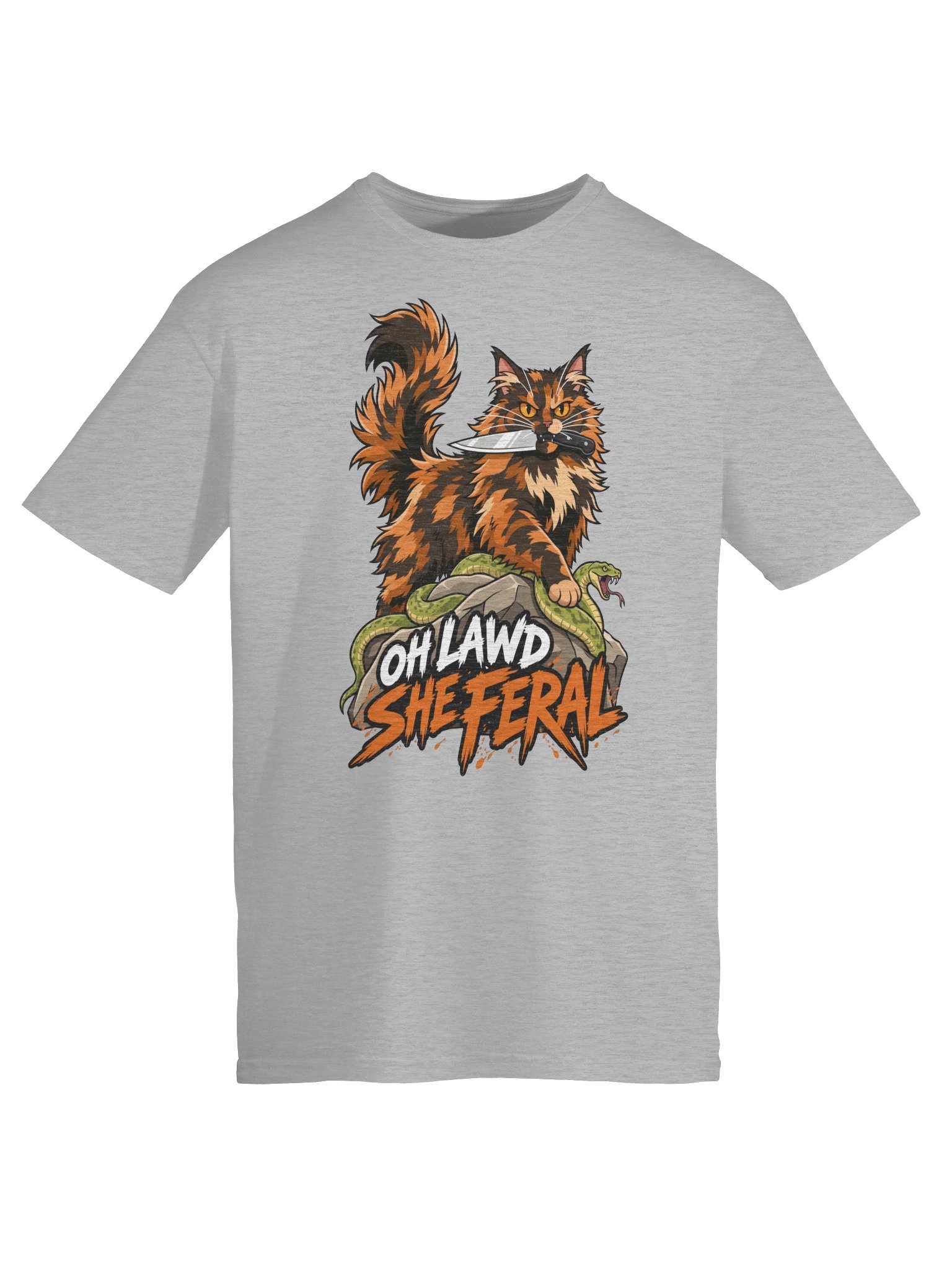 Oh Lawd She Feral Tortie Cat Shirt product image (6)