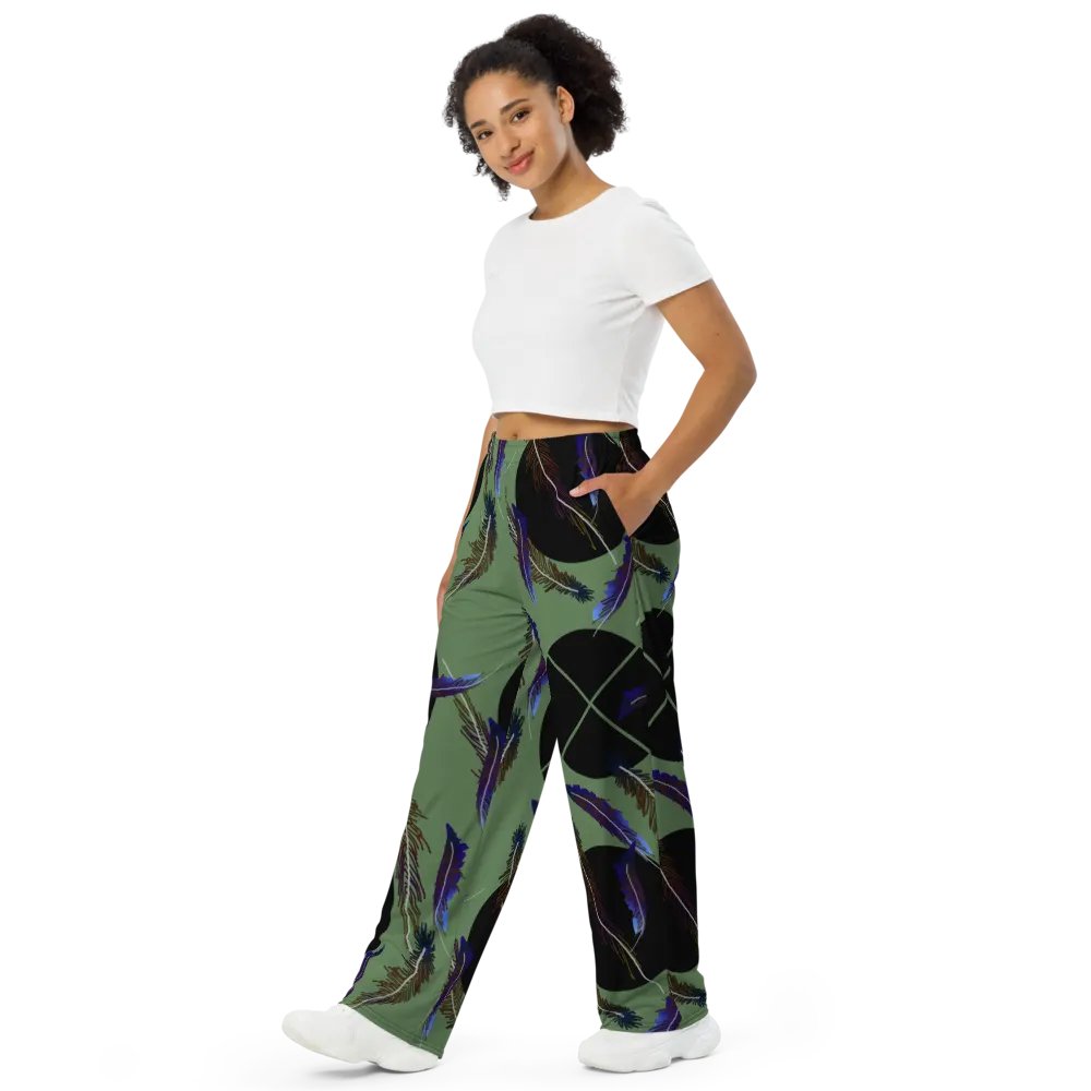 Feathers and Polkadots Wideleg Pants product image (4)