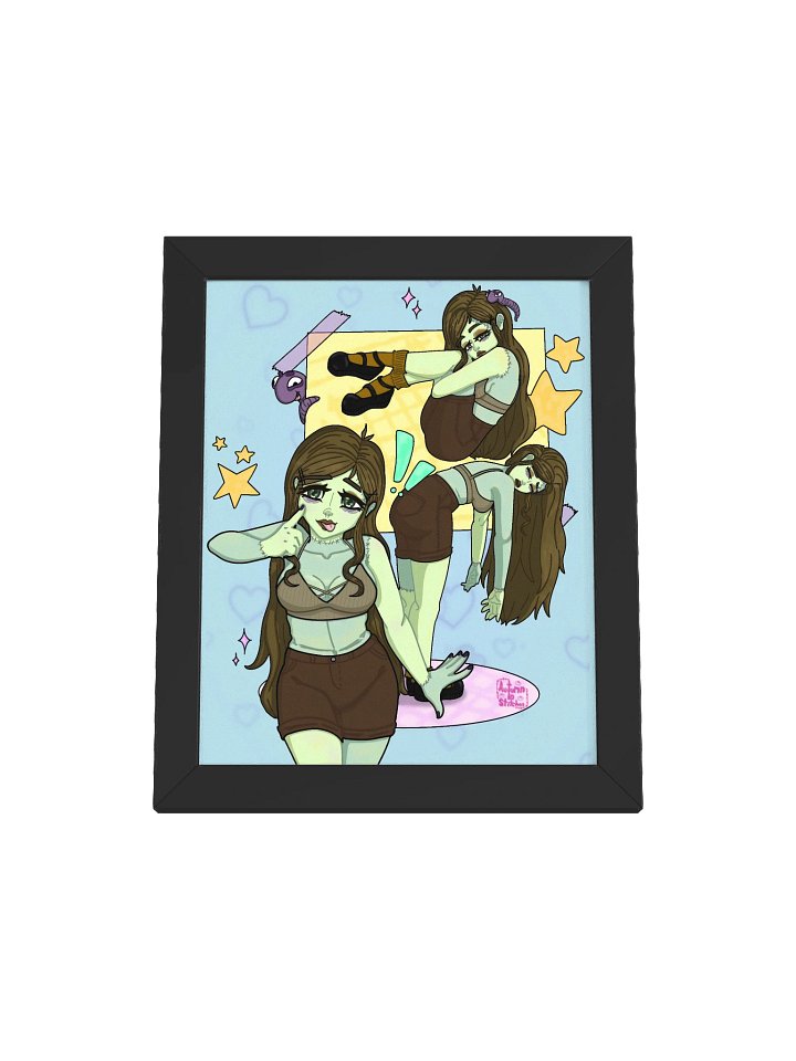 Autumninstitches poses design Framed High-Quality Matte Poster (in) by Allcolor product image (1)