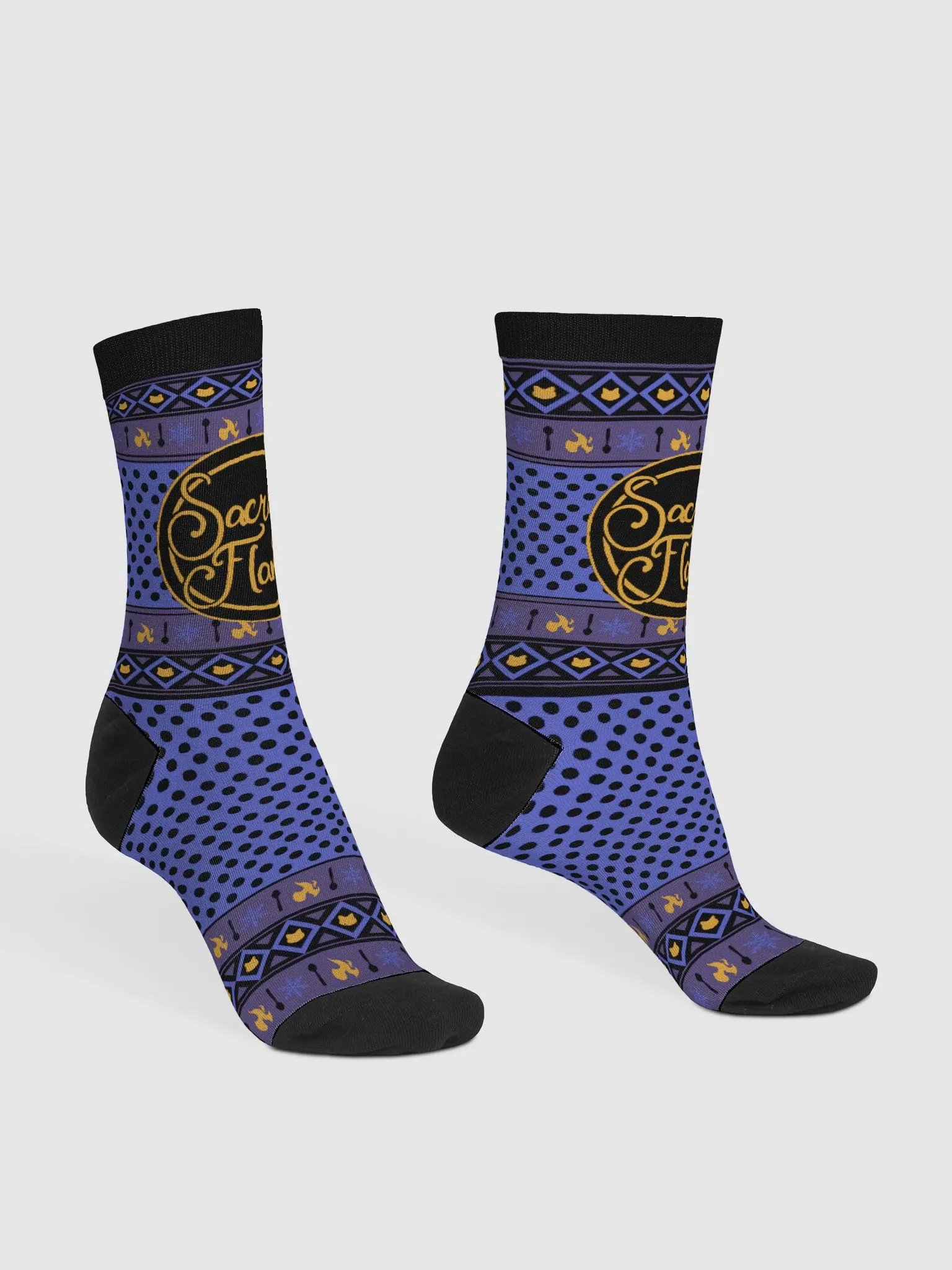 Sacred Flame Ugly Sweater Socks product image (3)