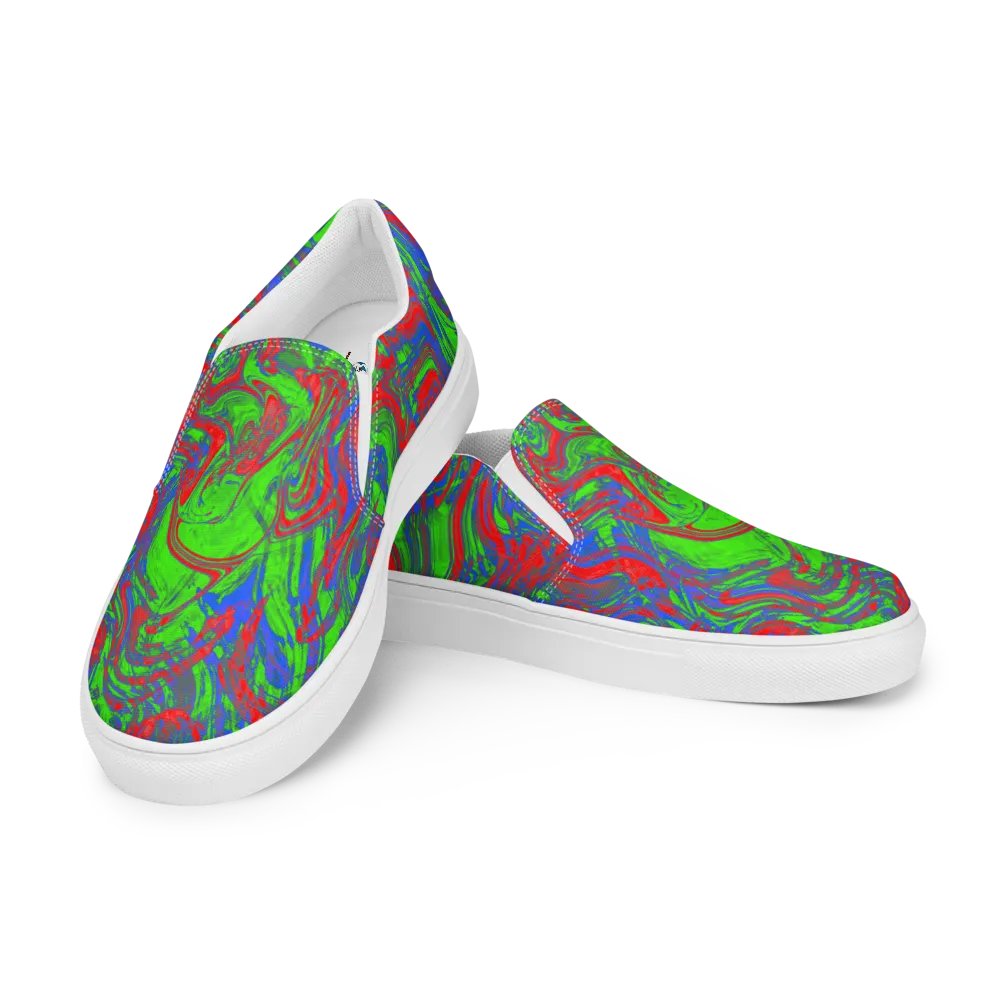 Chaos Wave Men's Slip-On Canvas Shoes product image (11)