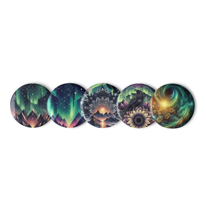 Aurora Lights Pin Button Set product image (1)