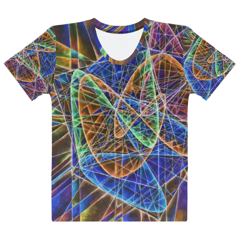 Lissajous Trilogy - Geometric Negative Art Women's Crew Neck T-Shirt product image (3)