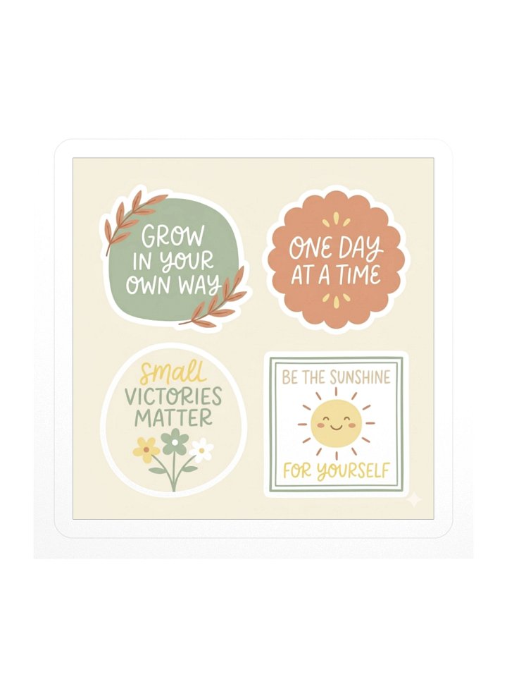 The Intentional Growth Sticker Sheet — Mindful Affirmation Vinyl Decals product image (1)