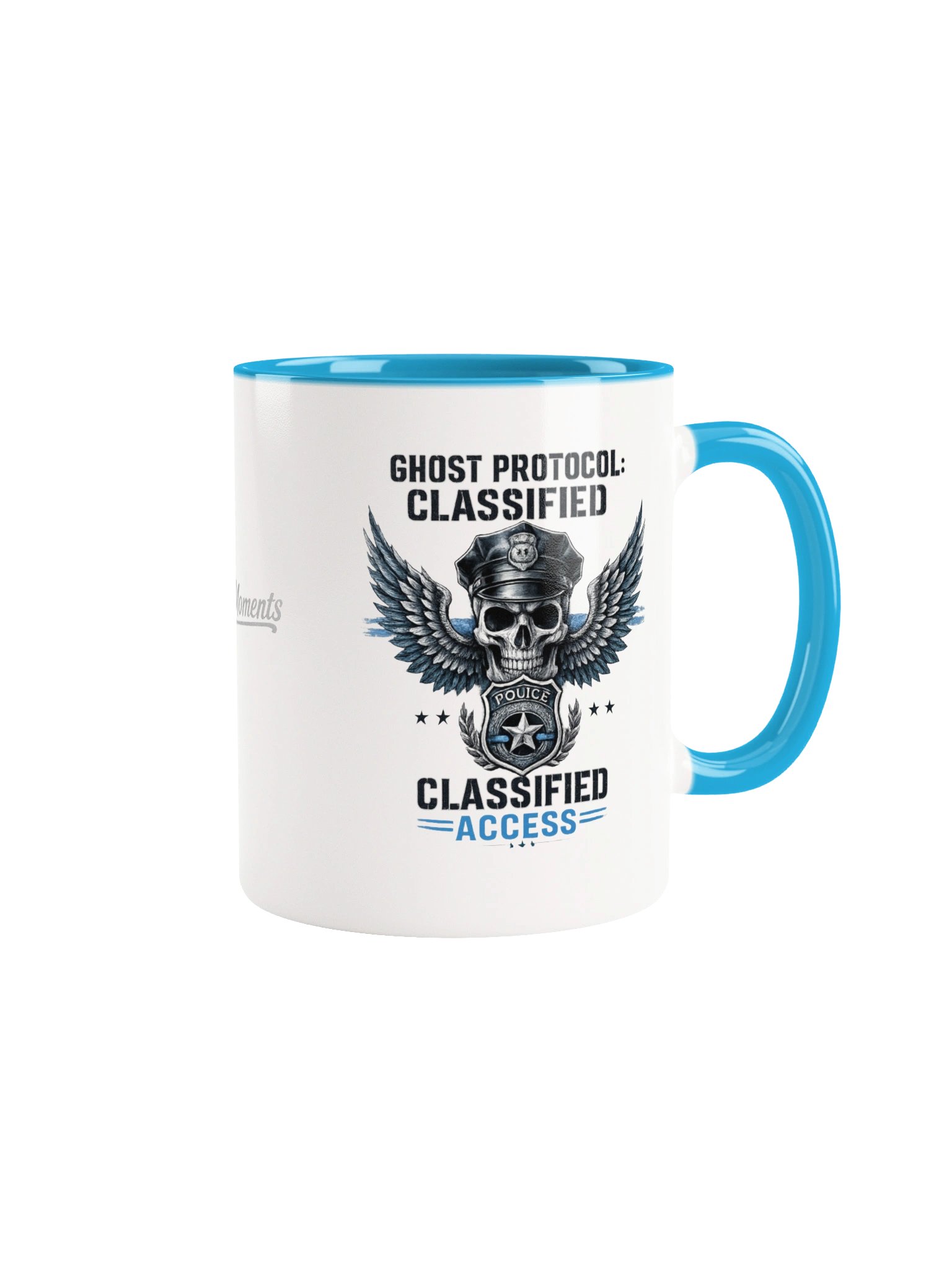 Funny Police Coffee Mug | Skeleton Cop Skull Cup | Thin Blue Line | 11oz & 15oz product image (2)