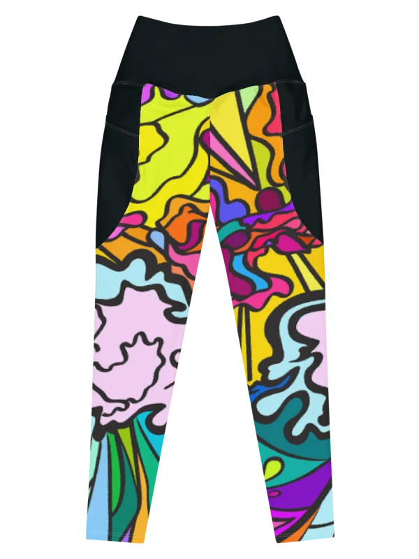 Vibrant Harmony All-Over Leggings - Wave at Sunset product image (11)