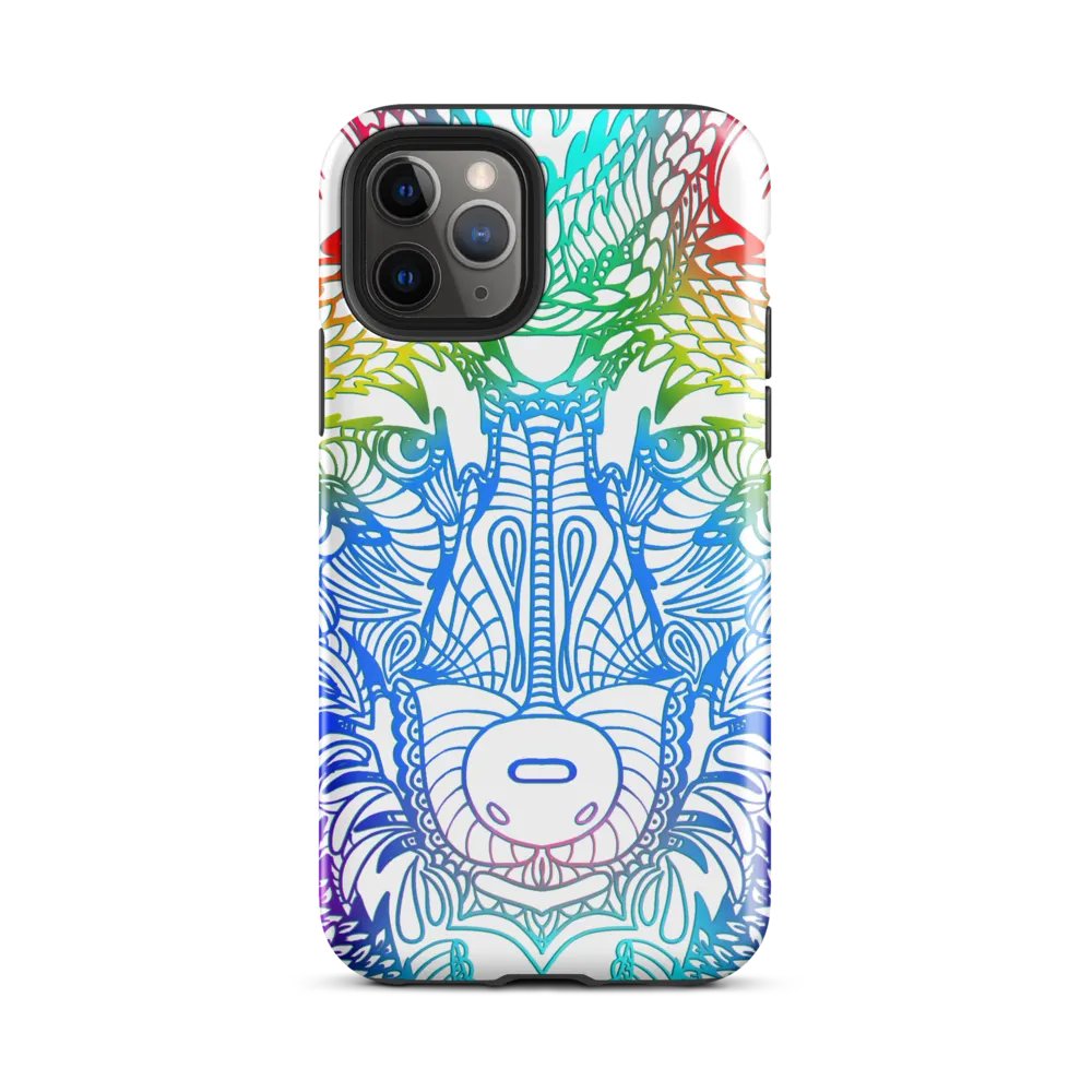 Wolf Head Blue Mandala Phone Case product image (4)