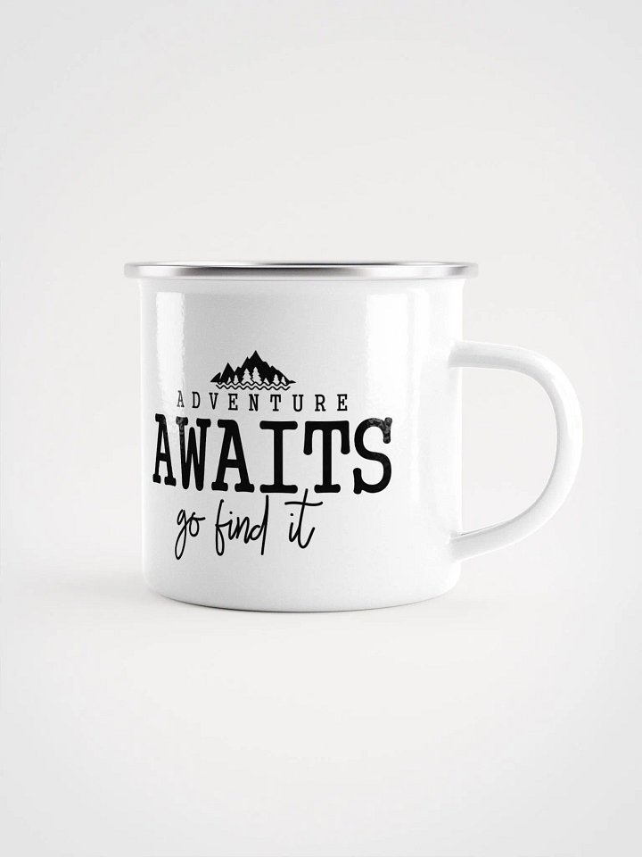 Adventure Awaits Enamel Camping Mug product image (1)