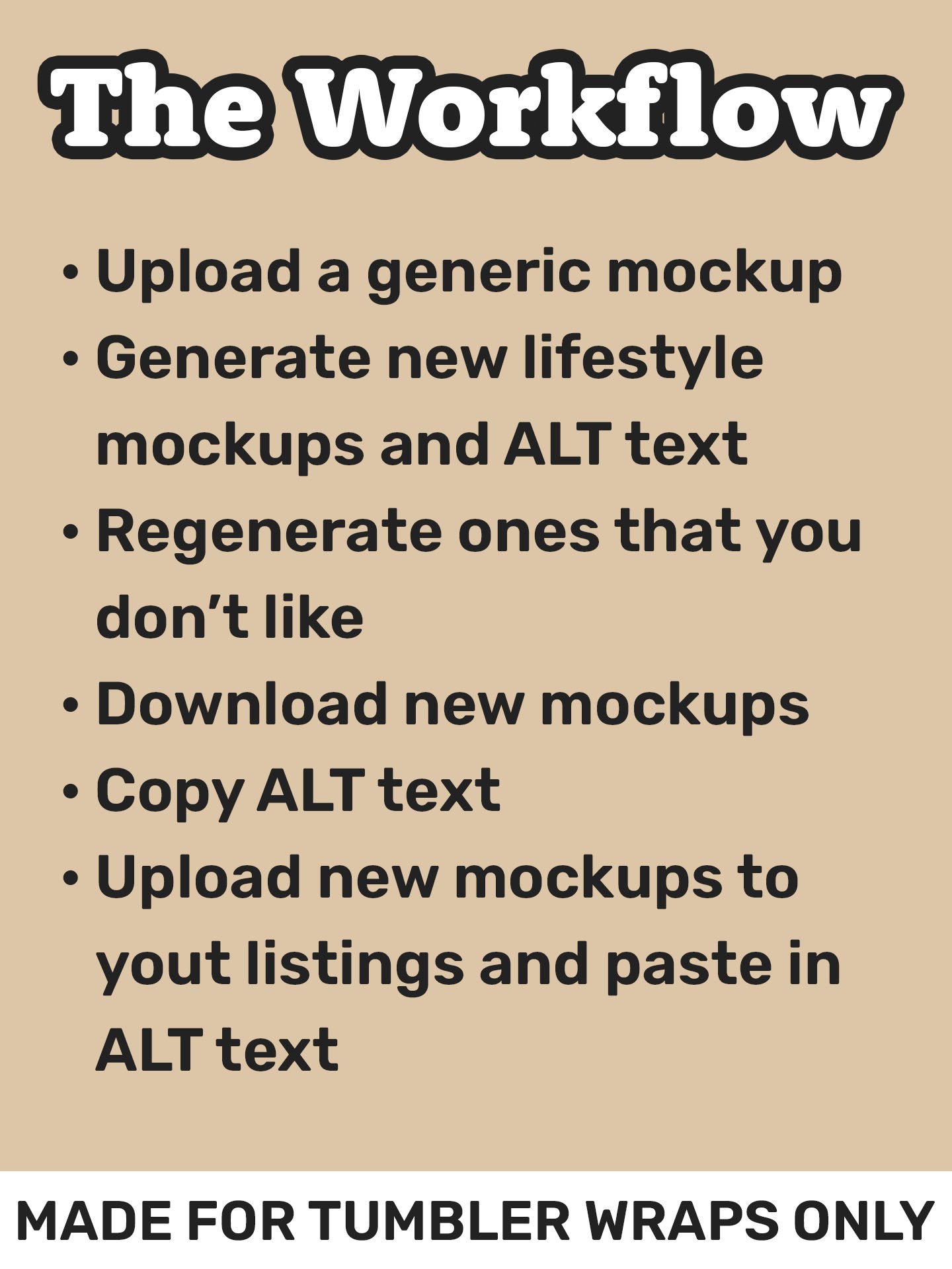Sip & Sell Mockups - Tumbler Wrap Lifestyle Mockup Generator (App) product image (3)
