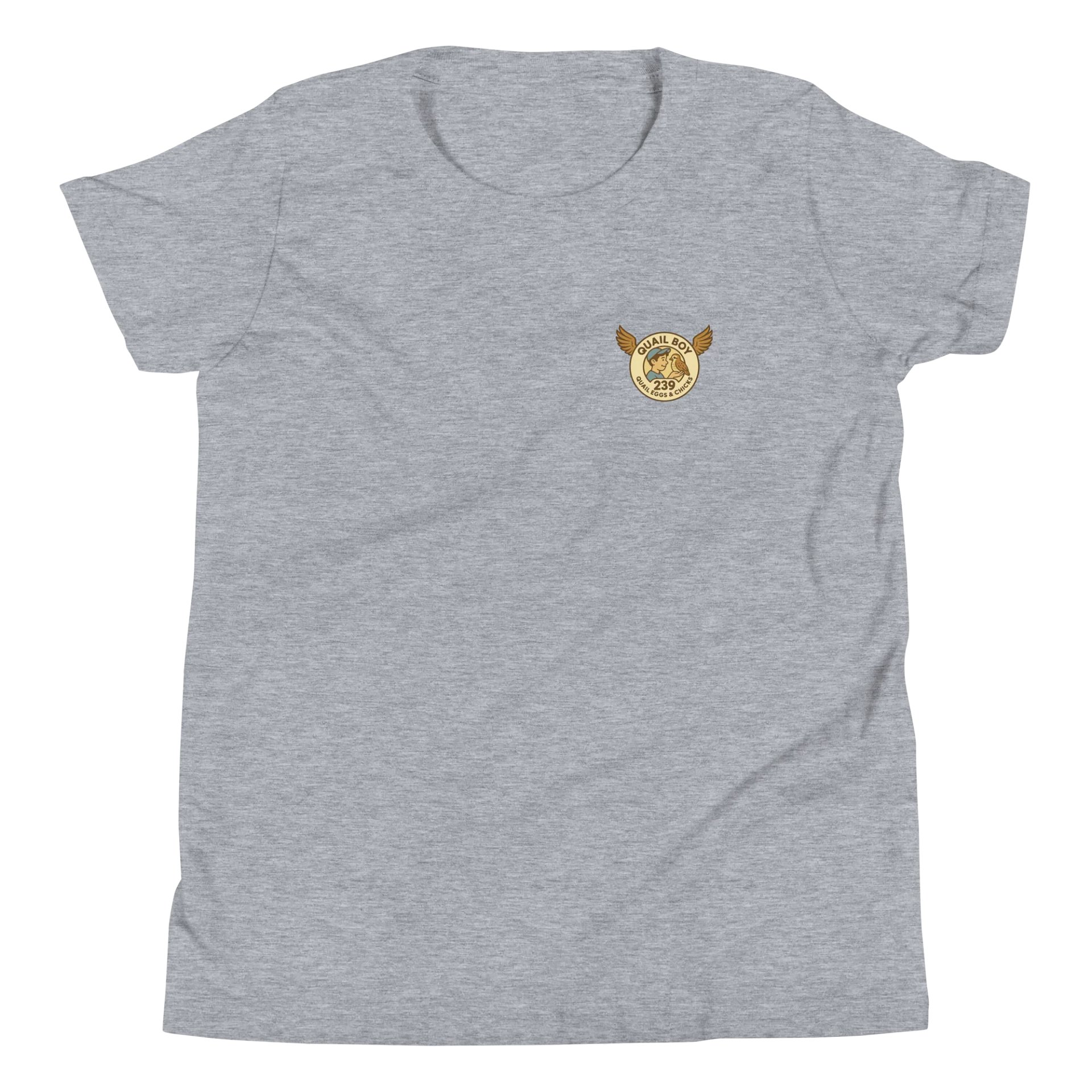 Quail Boy Youth T-Shirt – Cute Farm Bird Graphic on Bella+Canvas Kids Tee product image (4)