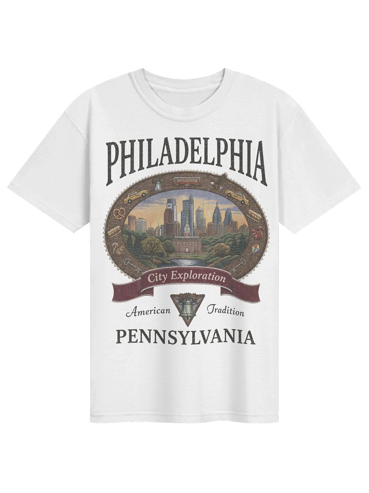 Vintage Philadelphia Shirt, Pennsylvania Graphic Tee, Comfort Colors 1717 Historic Travel T-Shirt product image (27)