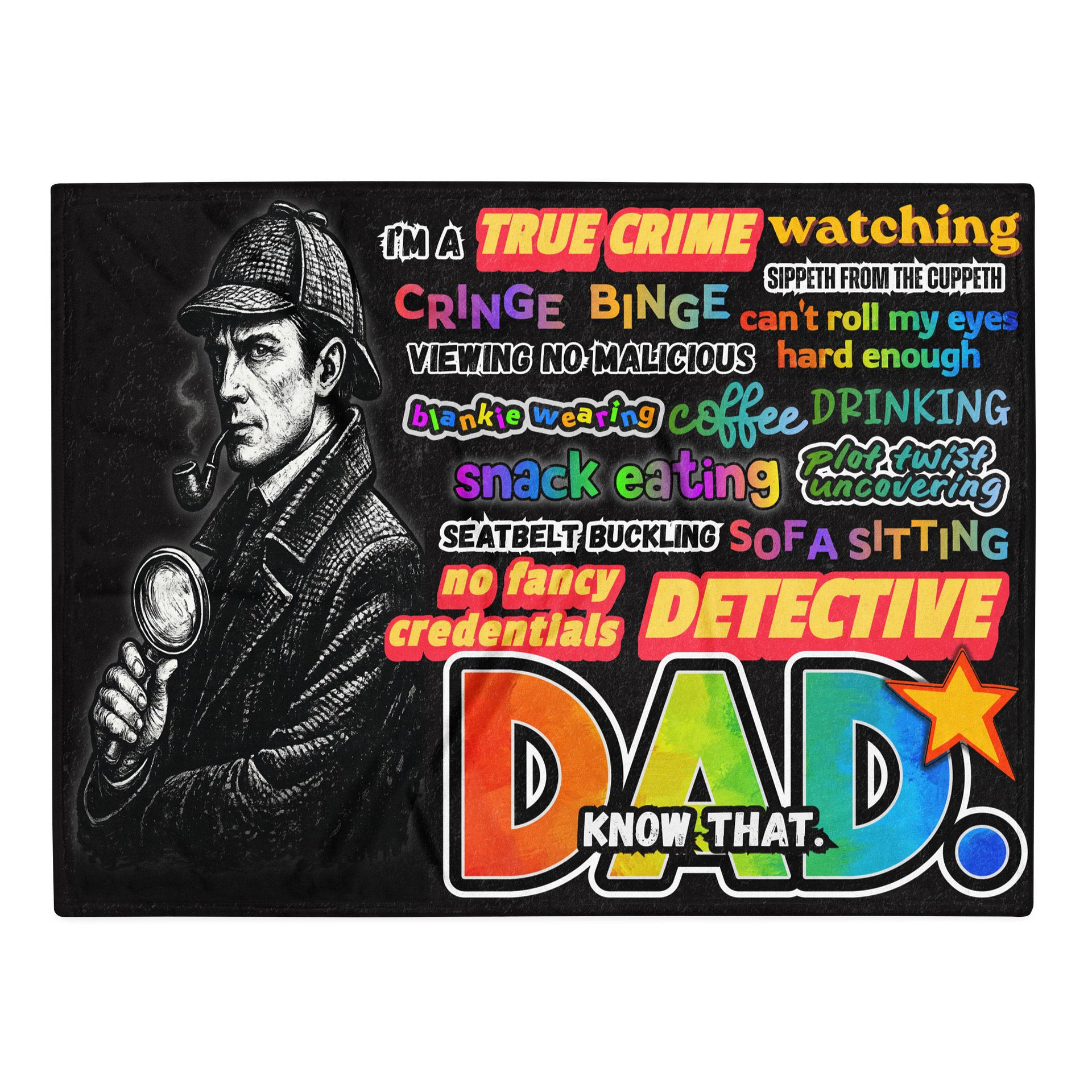 True Crime Dad Blanket Gift Cozy Throw product image (2)