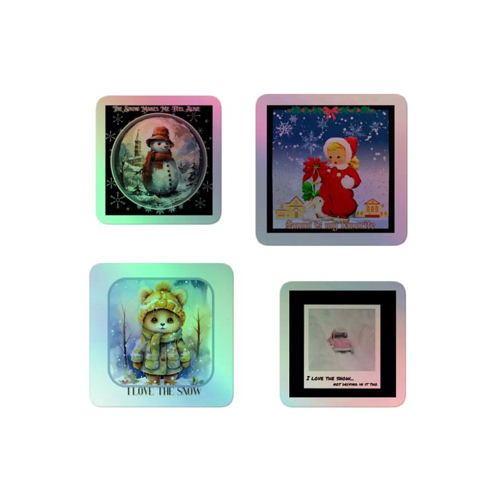 I Love Snow Holo Sticker Pack product image (2)