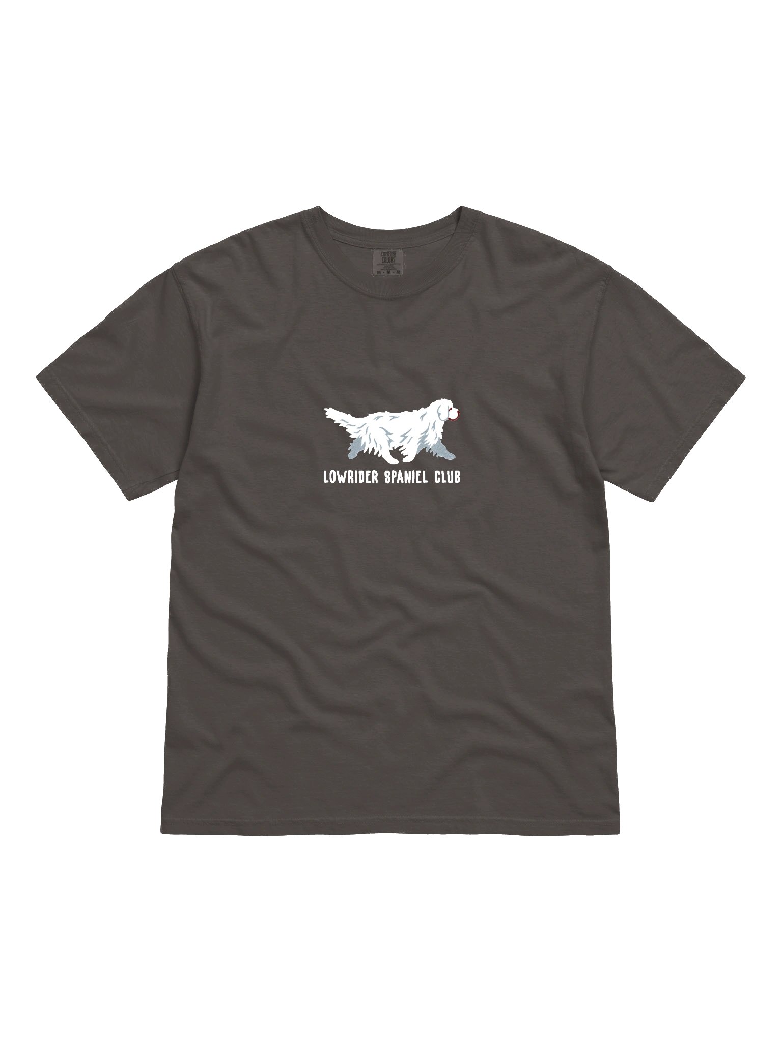 Lowrider Spaniel Club T-Shirt(Embroidered) of a Clumber Spaniel(White) product image (4)